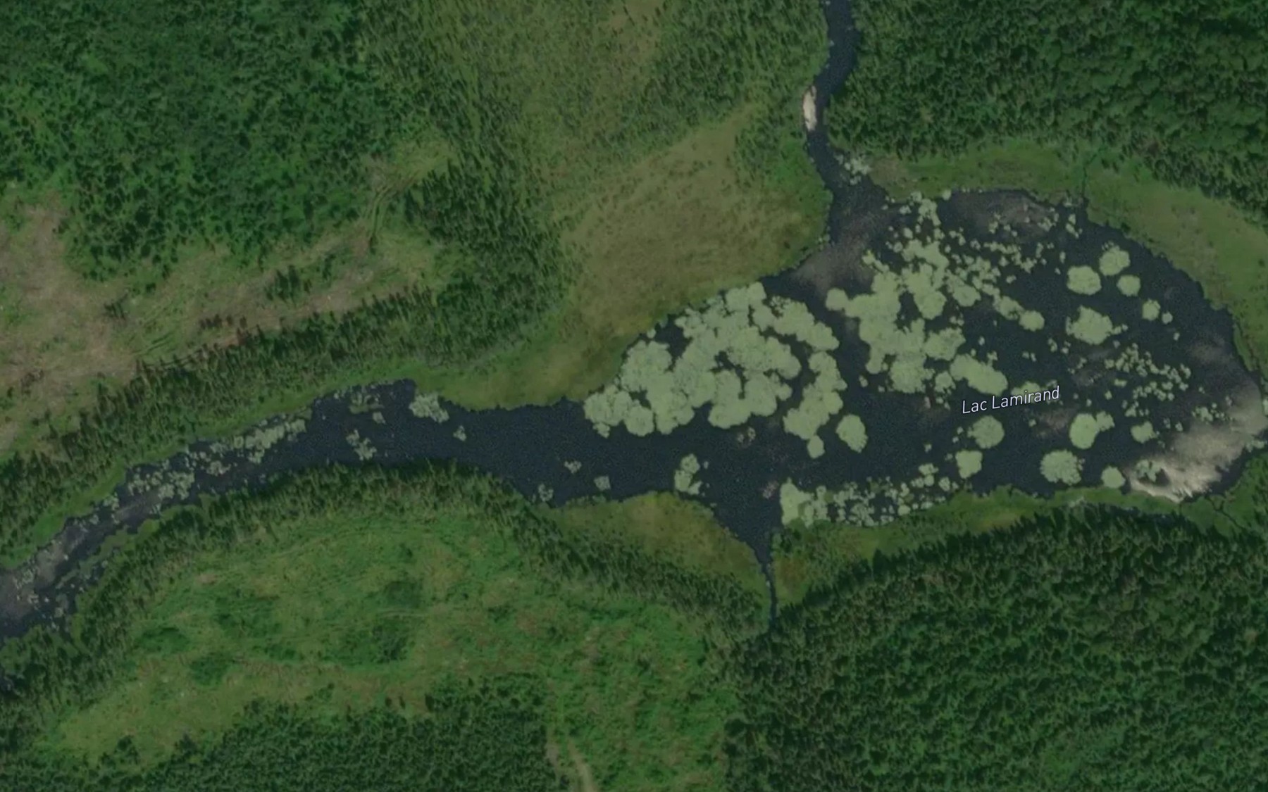 Satellite map of the Lac Lamirand