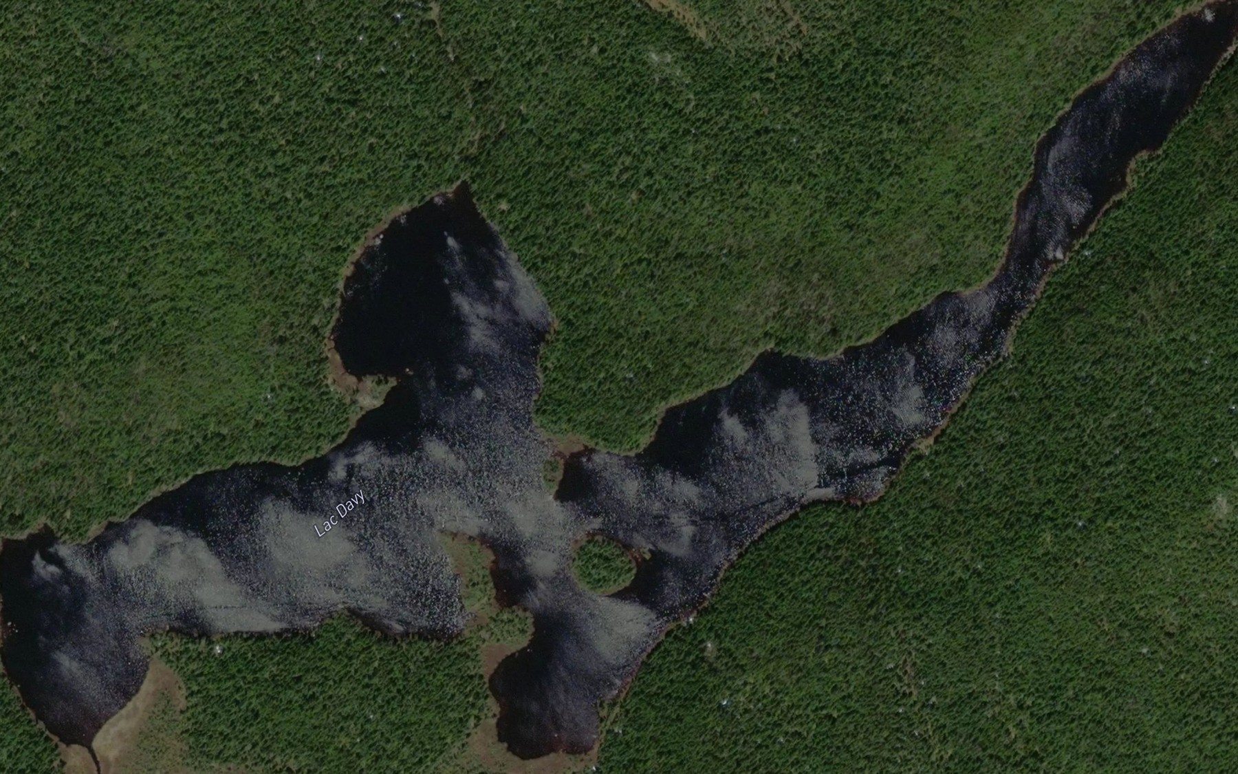 Satellite map of the Lac Davy