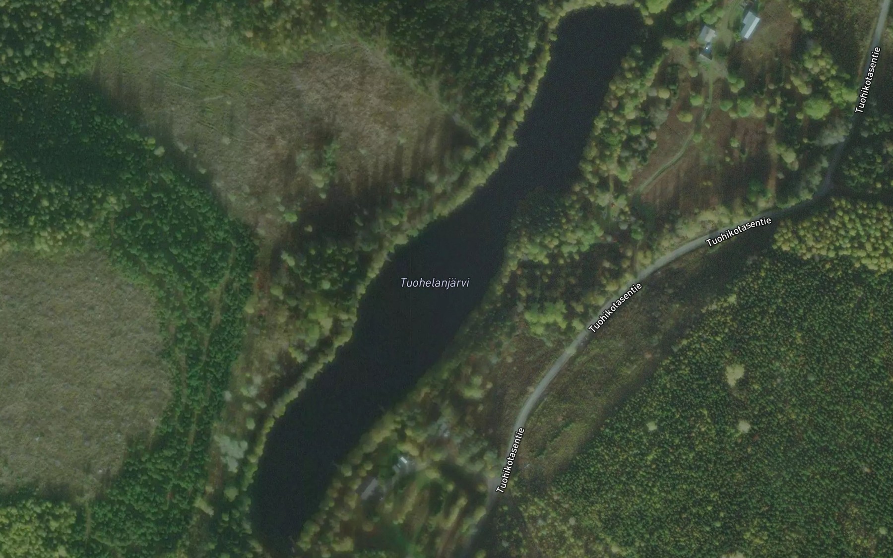 Satellite map of the Tuohelanjarvi