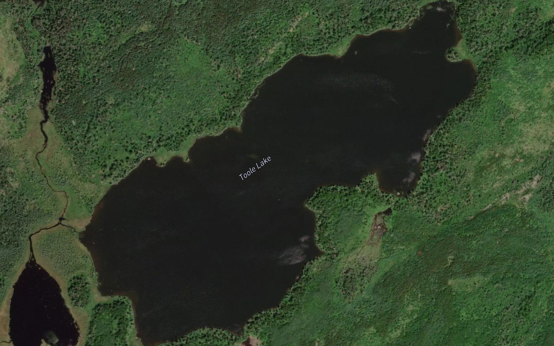 Satellite map of the Toole Lake