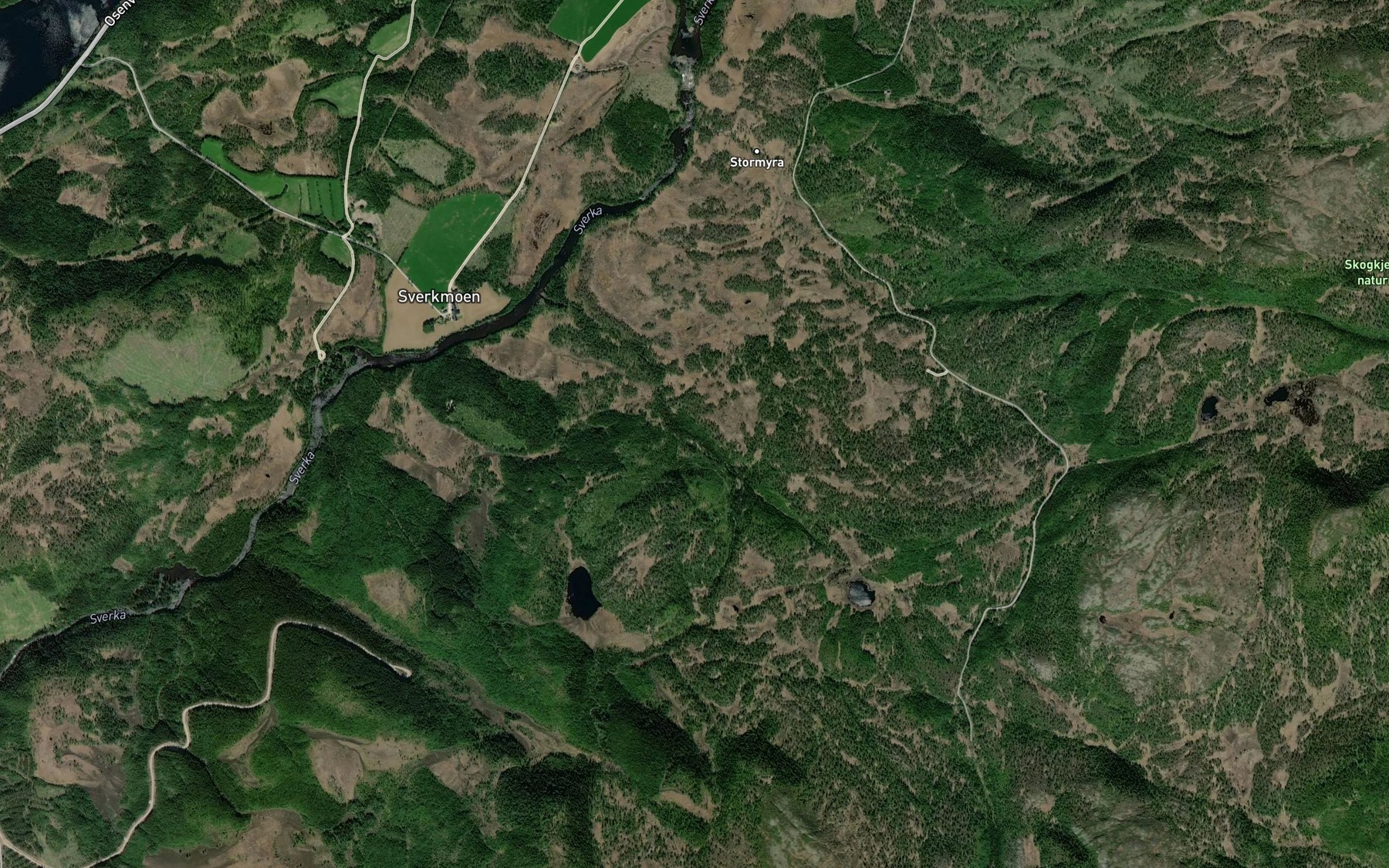 Satellite map of the Svartmobekken