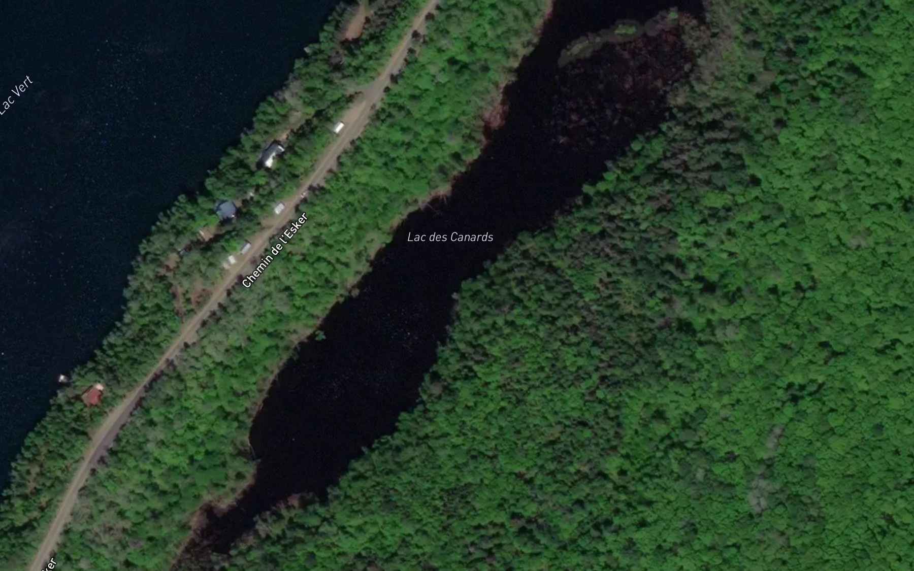 Satellite map of the Lac des Canards