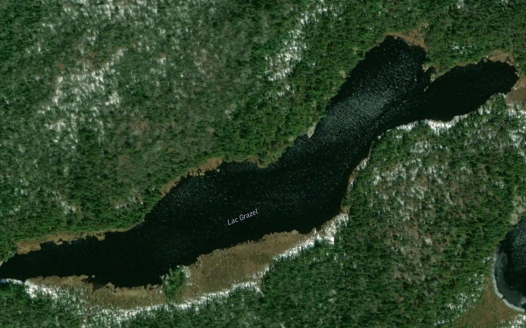 Satellite map of the Lac Grazel