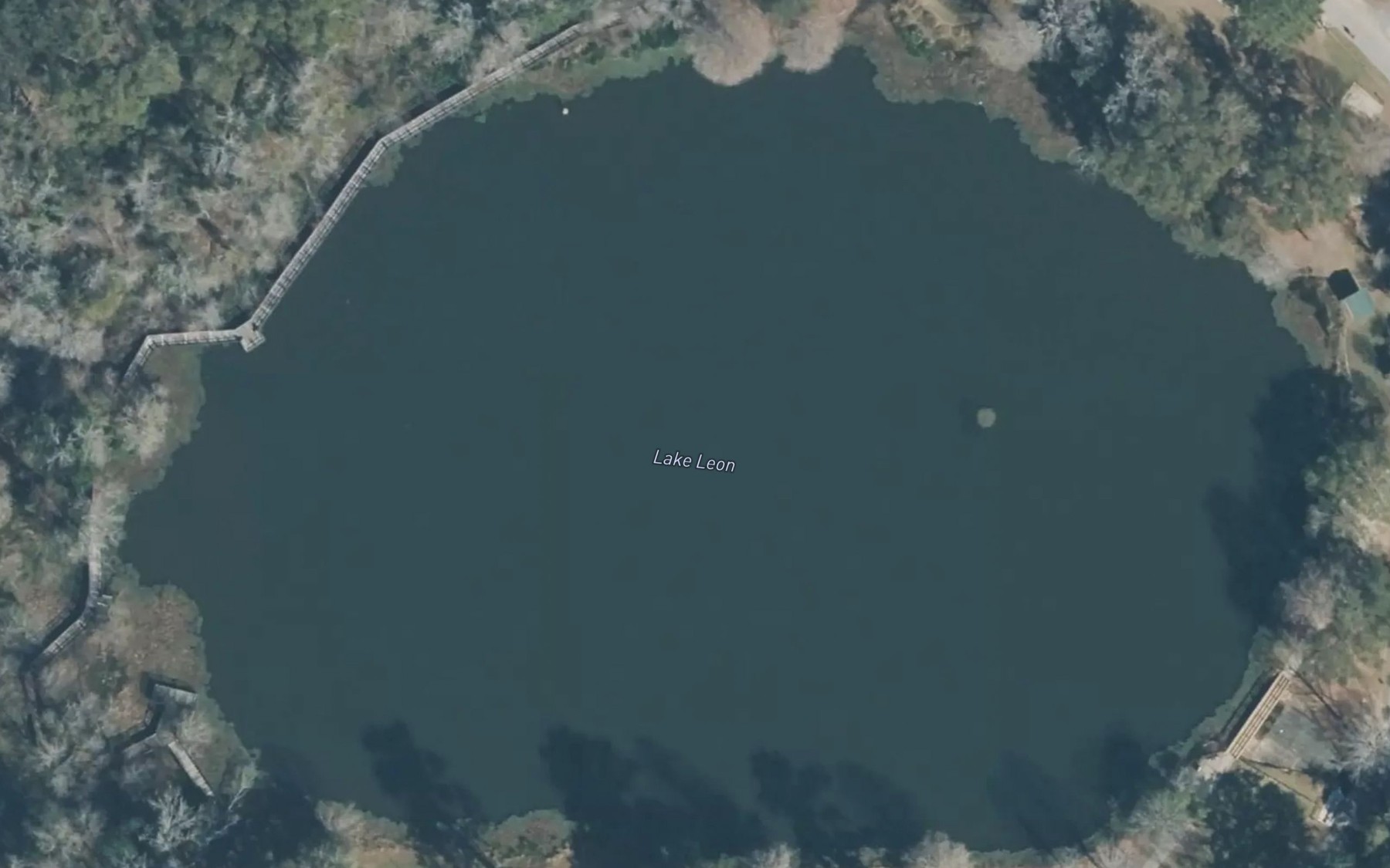 Satellite map of the Lake Leon