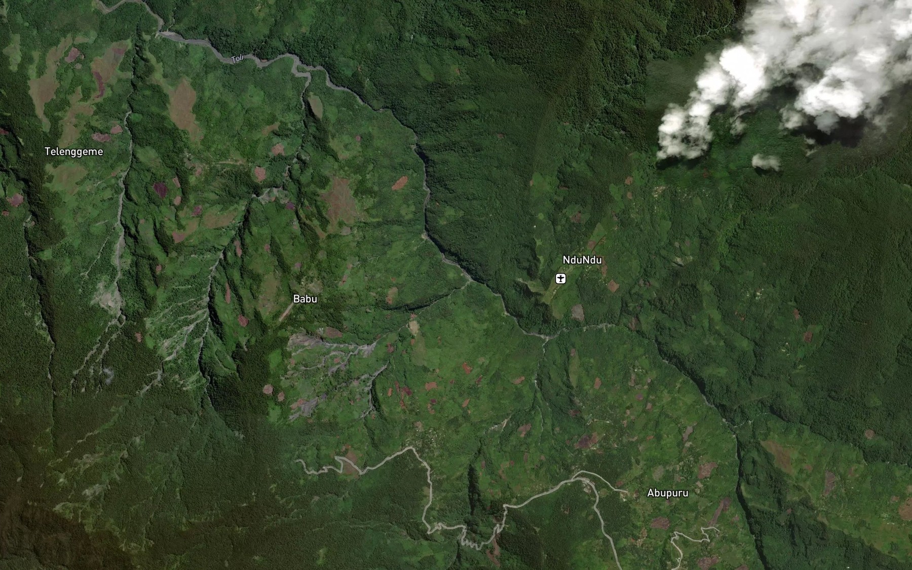 Satellite map of the Toli