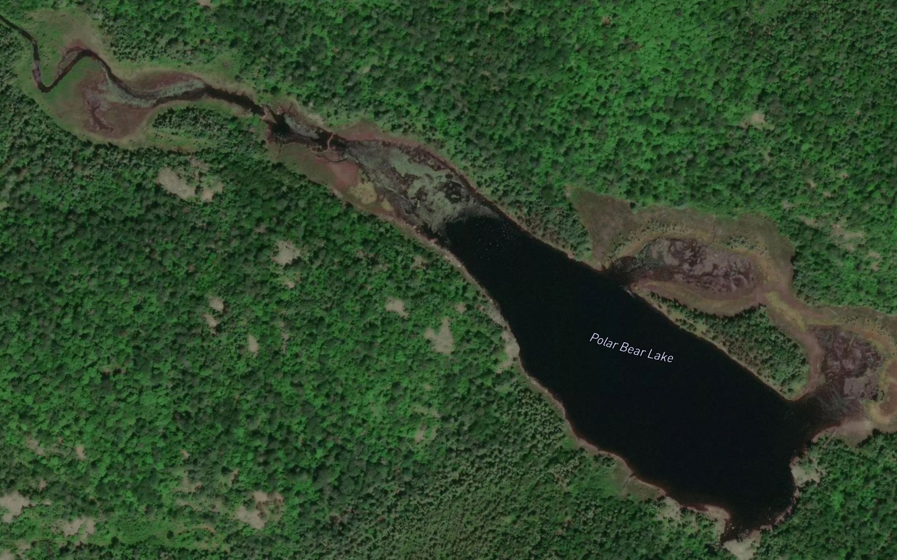 Satellite map of the Polar Bear Lake