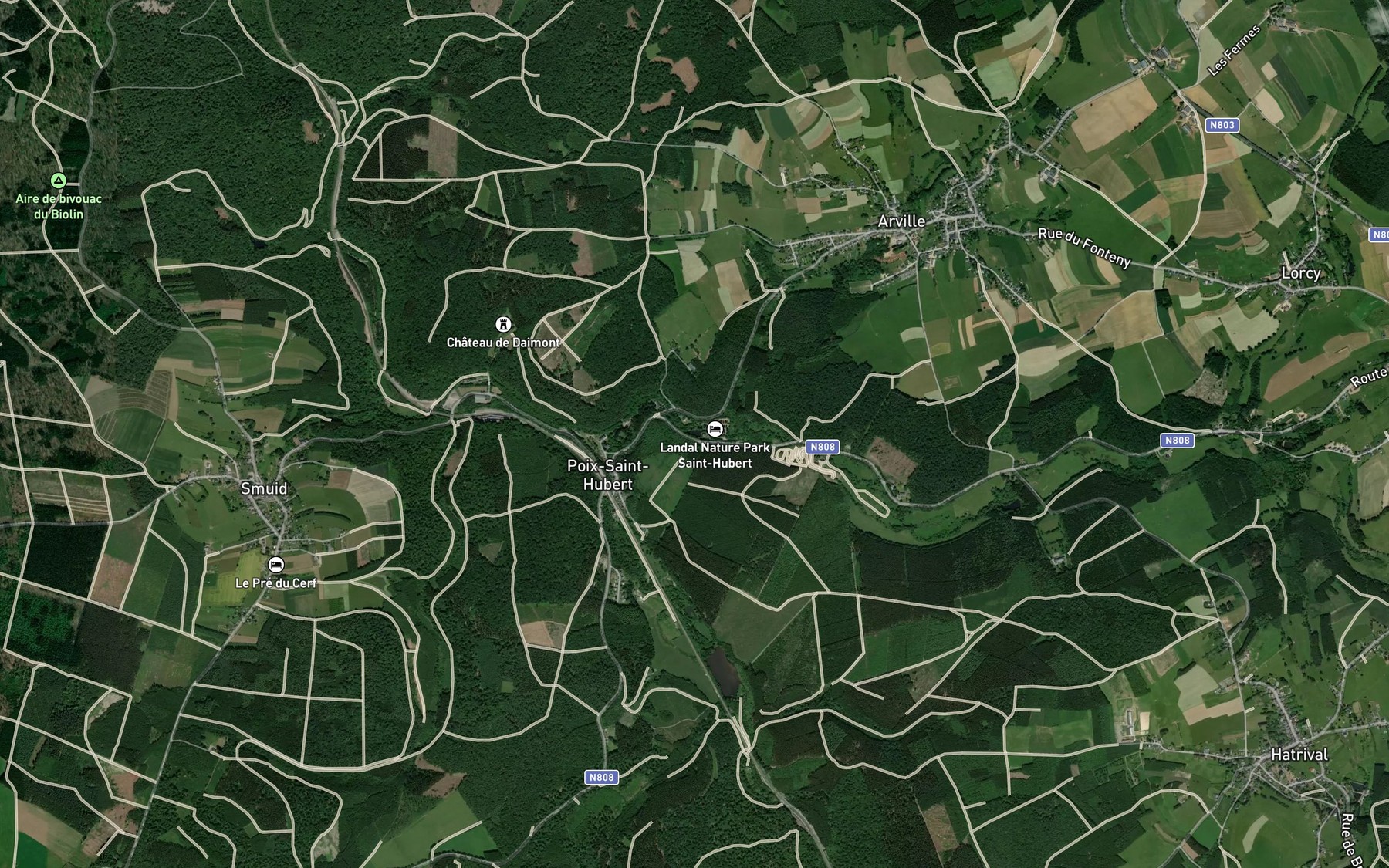 Satellite map of the Poix