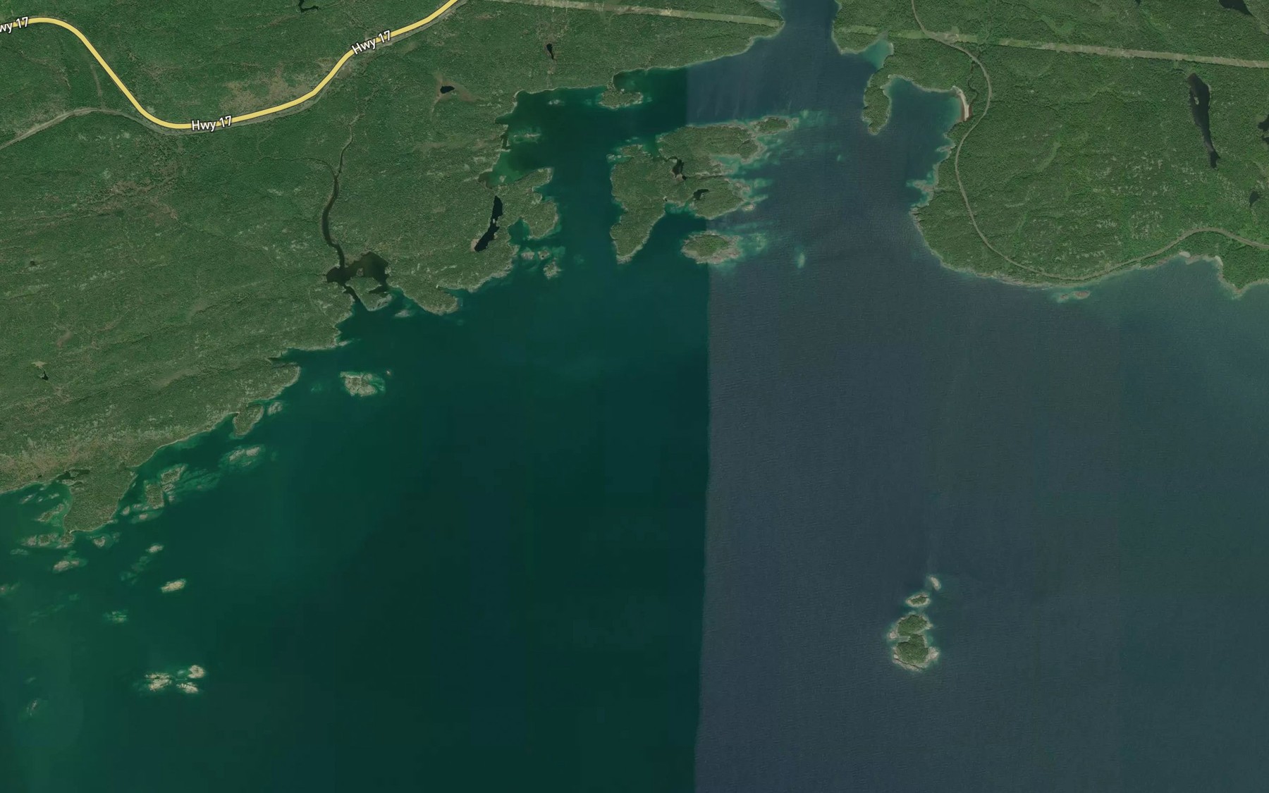 Satellite map of the Ashburton Bay