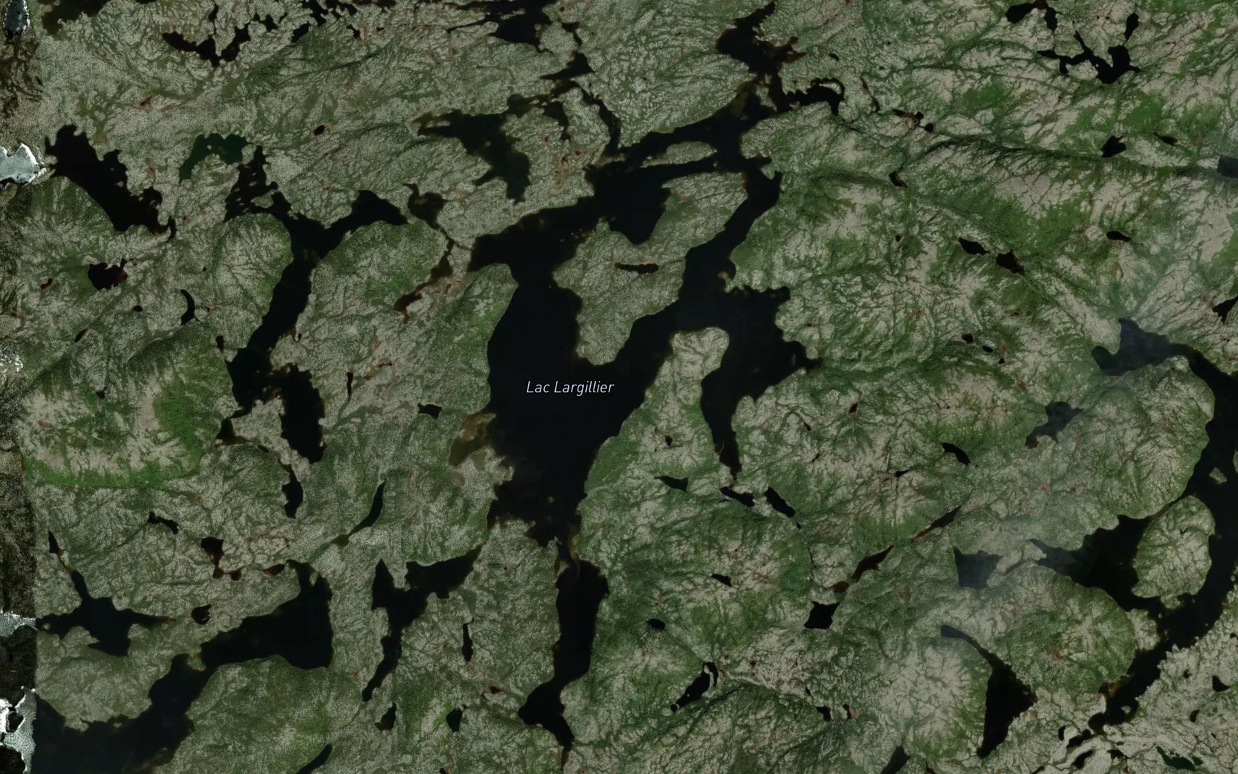 Satellite map of the Lac Largillier