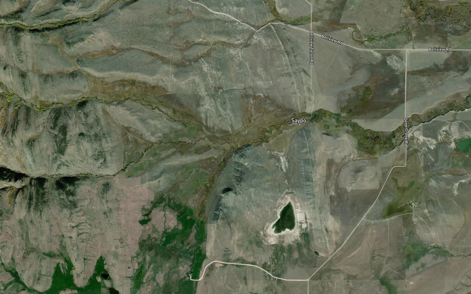 Satellite map of the Jefferson Creek