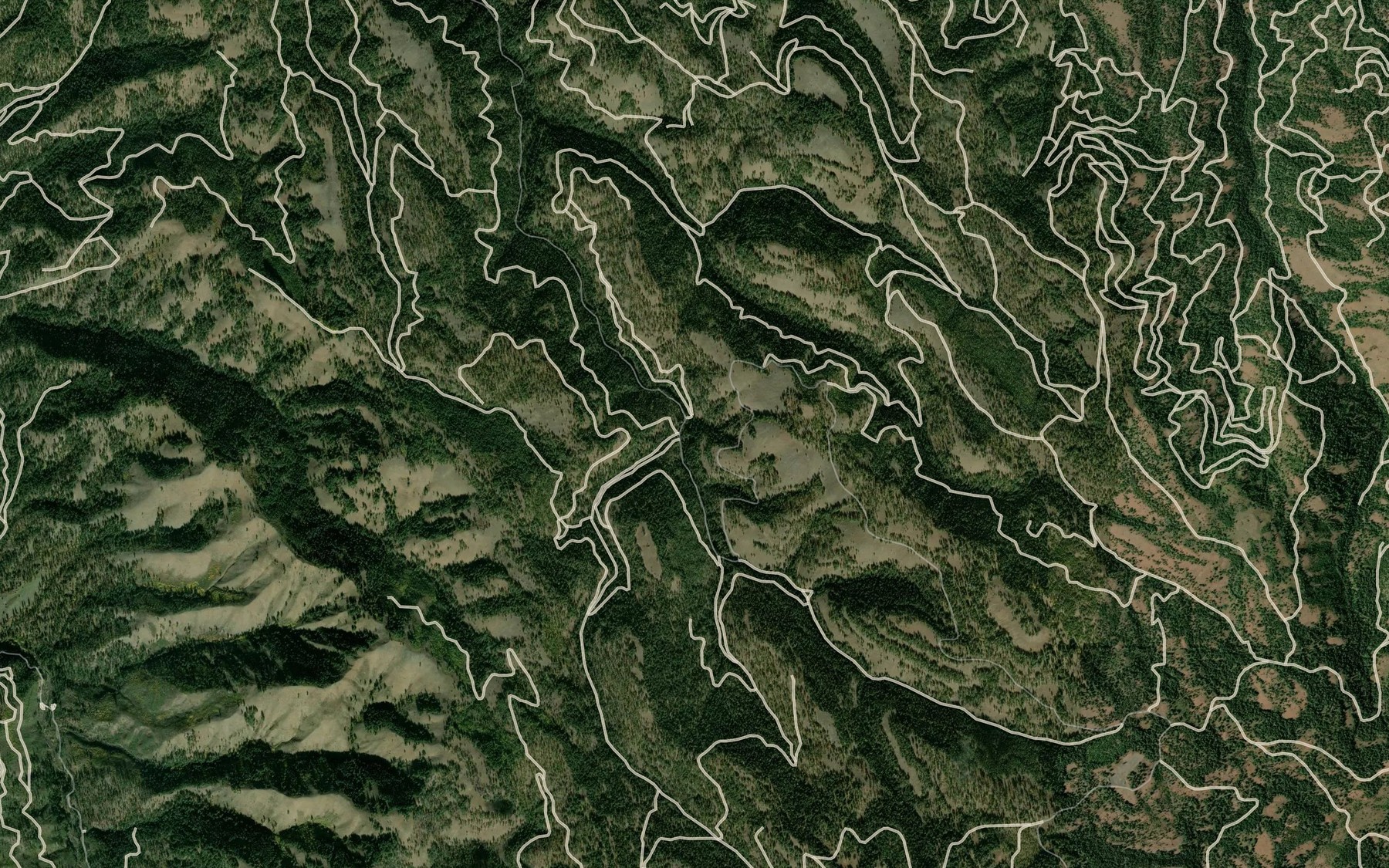 Satellite map of the Dry Beaver Creek