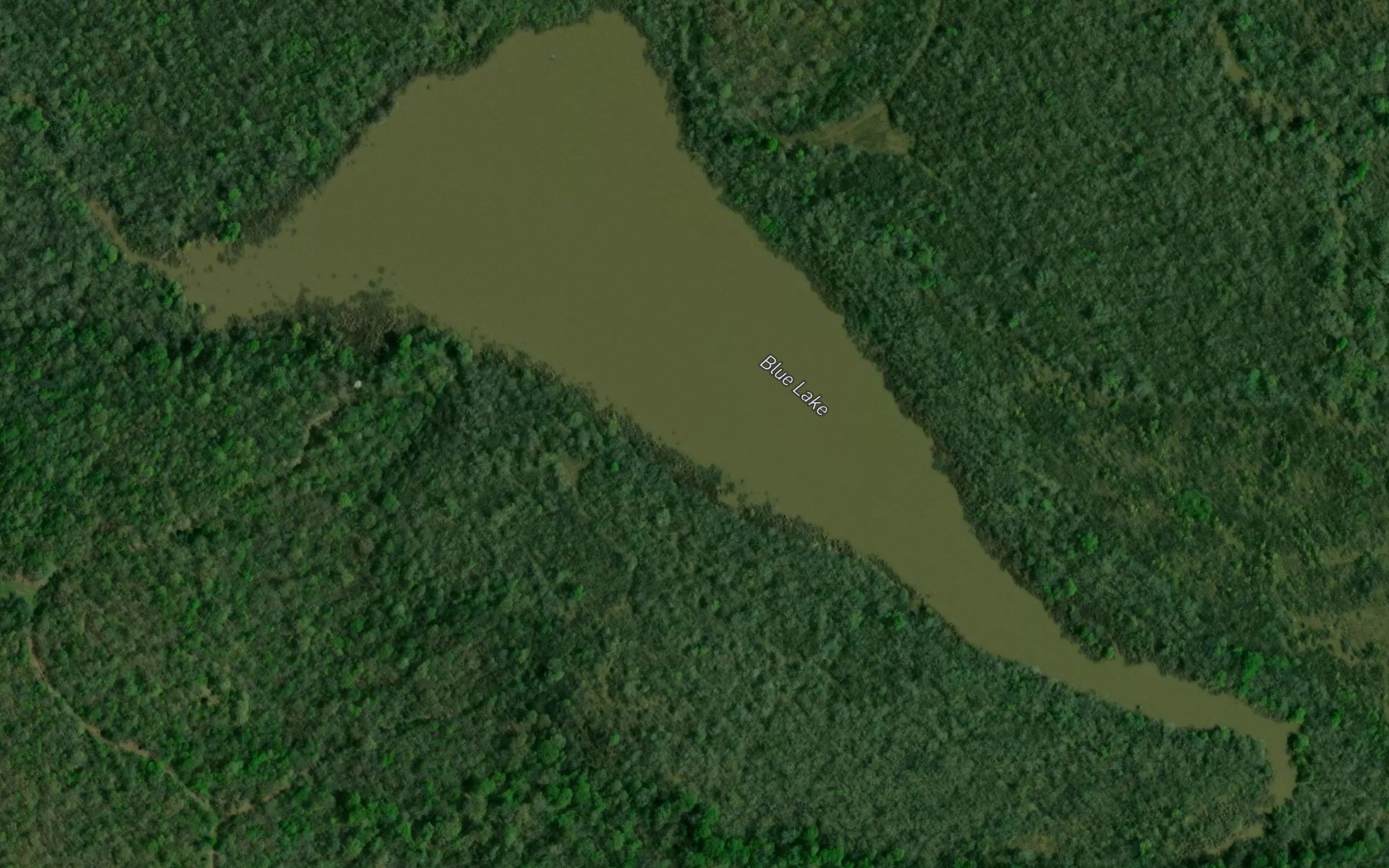 Satellite map of the Blue Lake