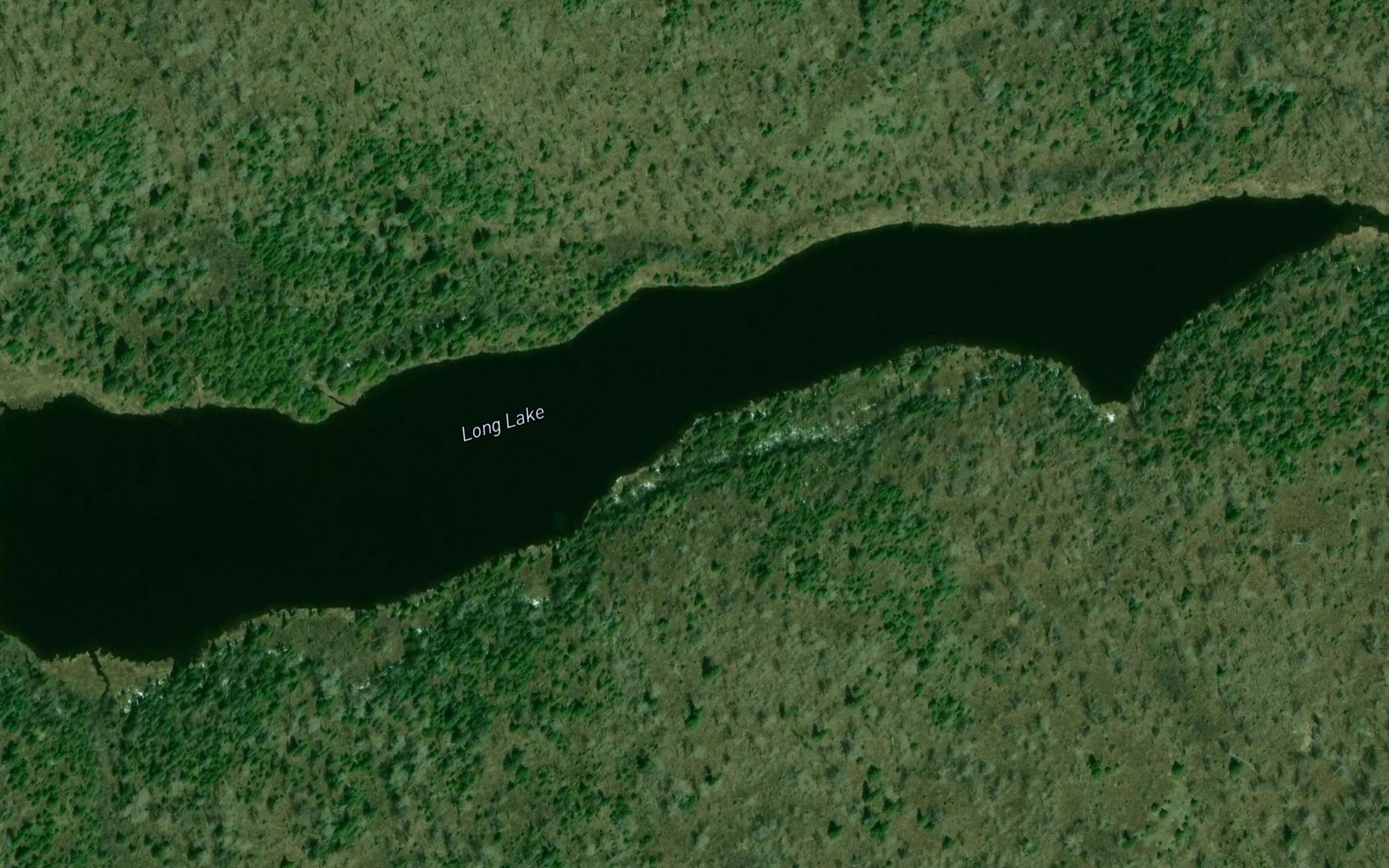 Satellite map of the Long Lake