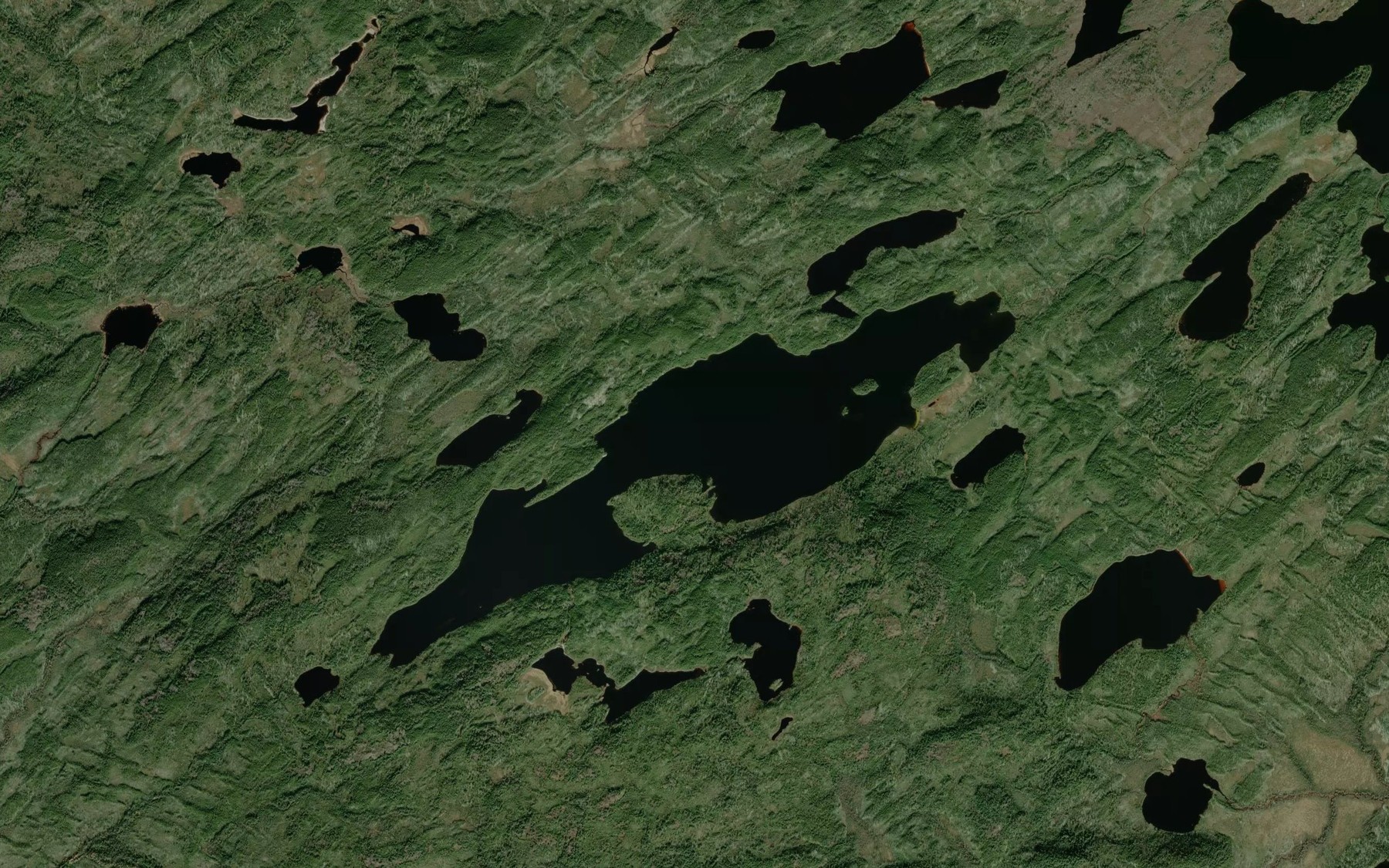 Satellite map of the Lac de l'Indien