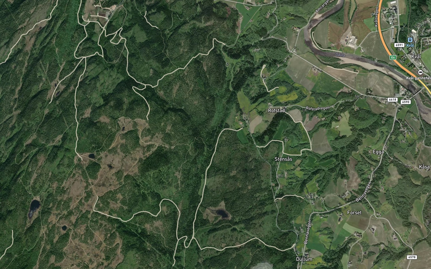 Satellite map of the Stjordalsbekken