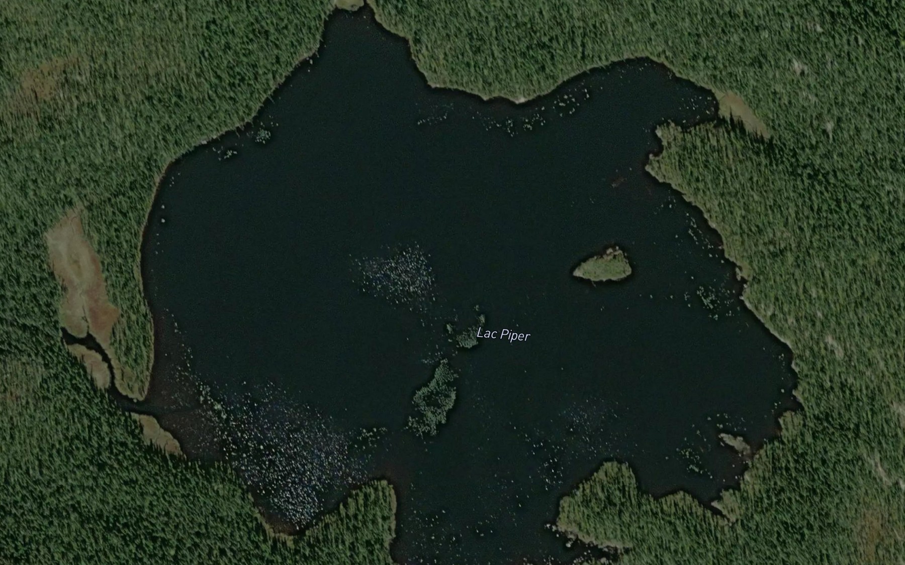 Satellite map of the Lac du Piper