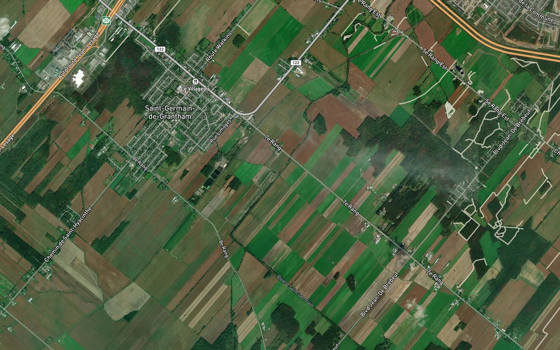 Satellite map of the Ruisseau Pare