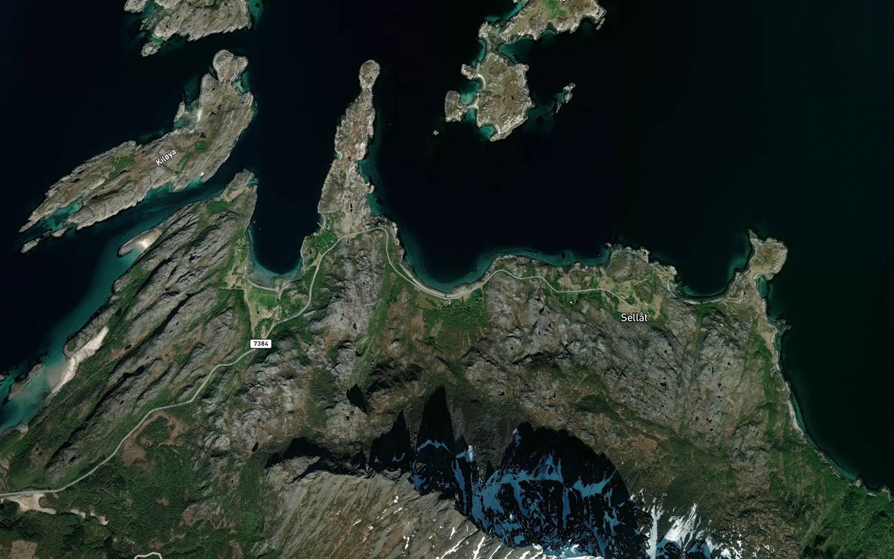 Satellite map of the Breidvika