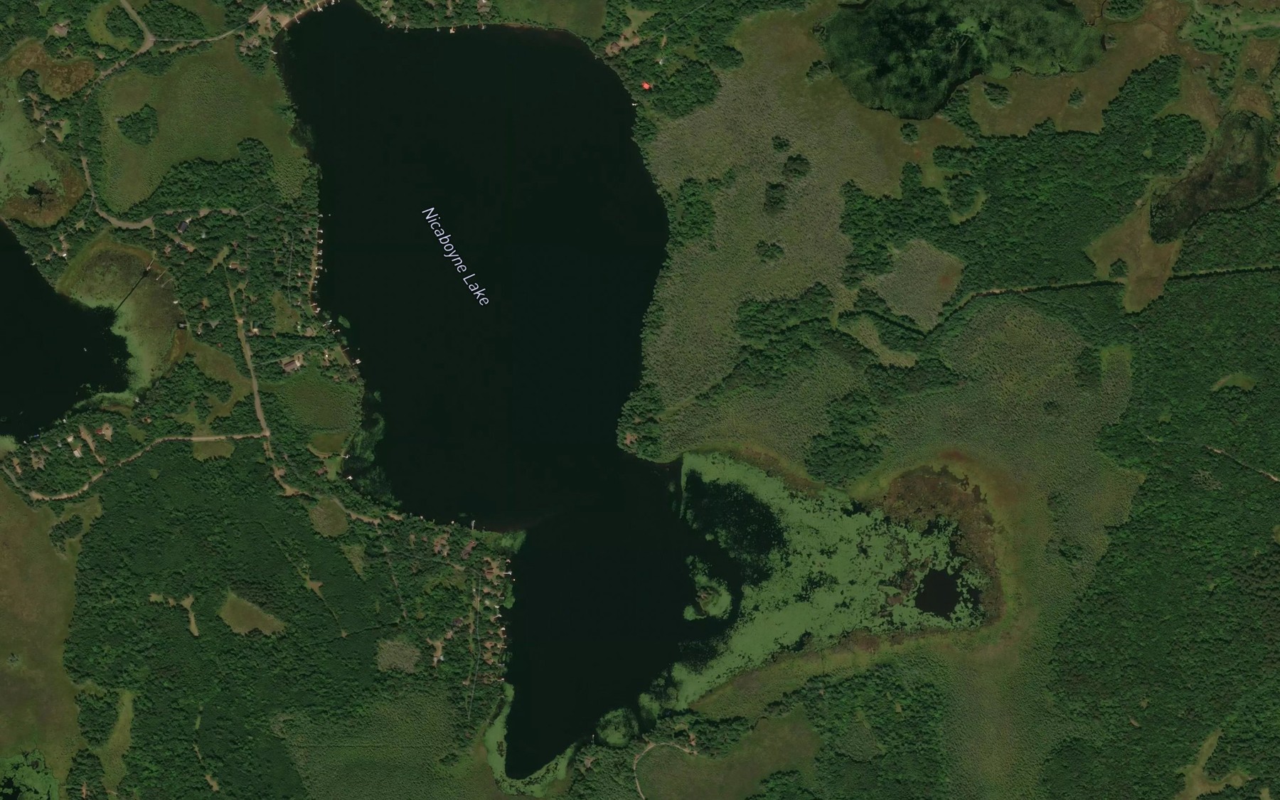 Satellite map of the Nicaboyne Lake