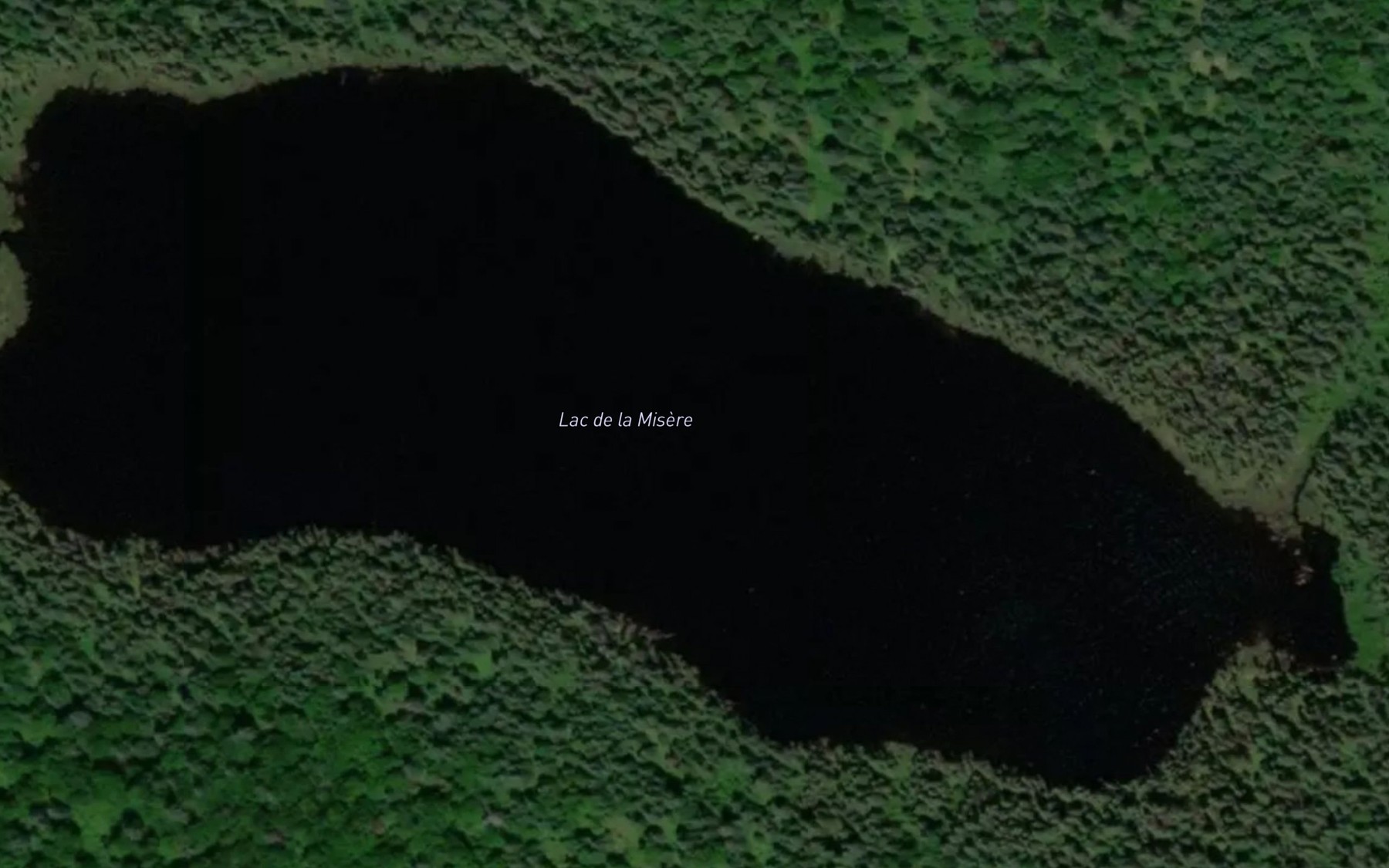 Satellite map of the Lac de la Misere