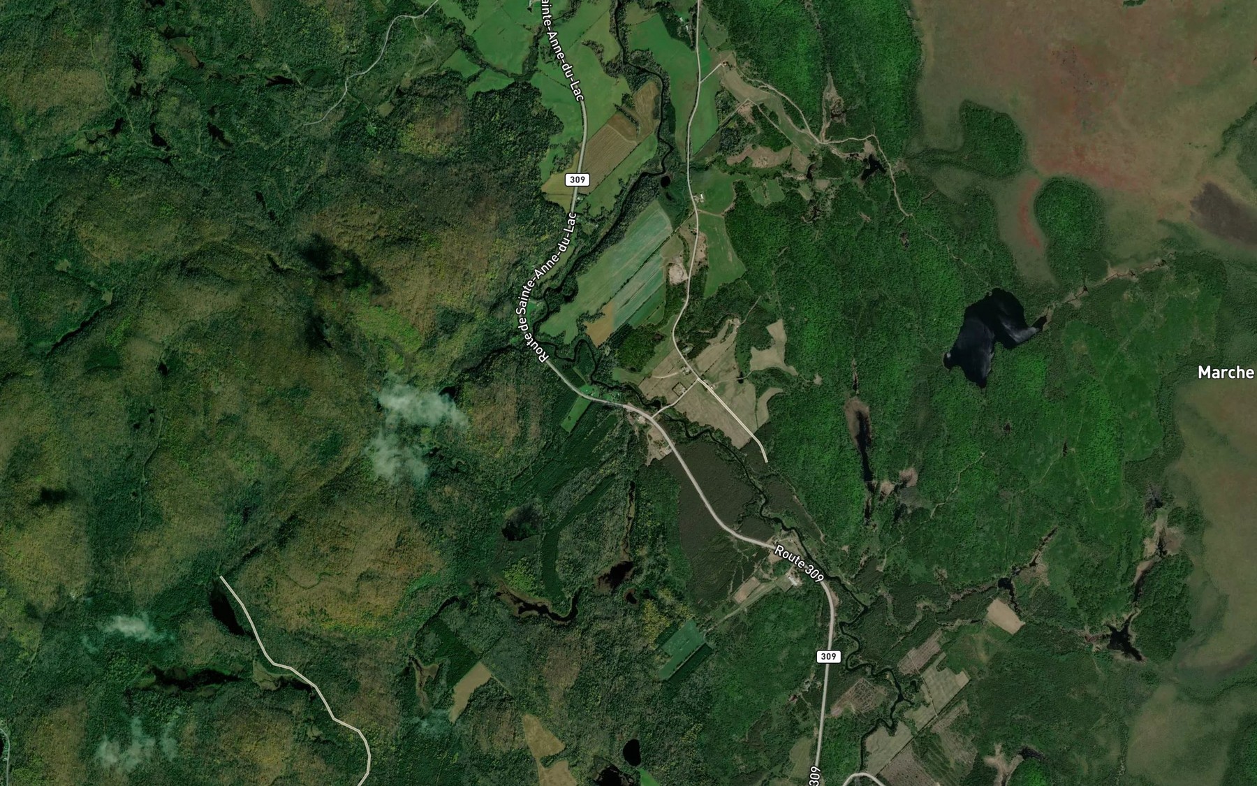 Satellite map of the Ruisseau de la Tour