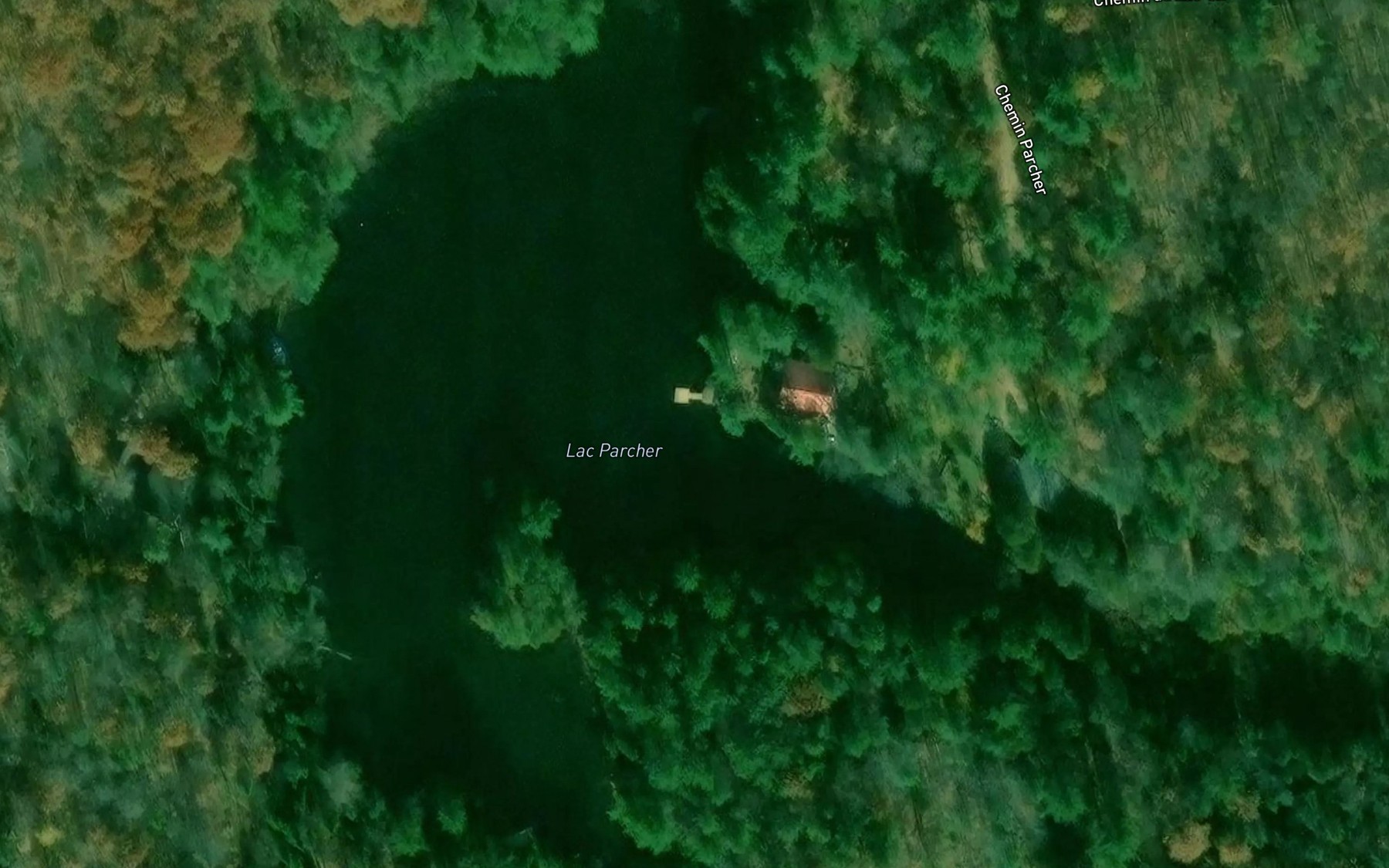 Satellite map of the Lac Parcher