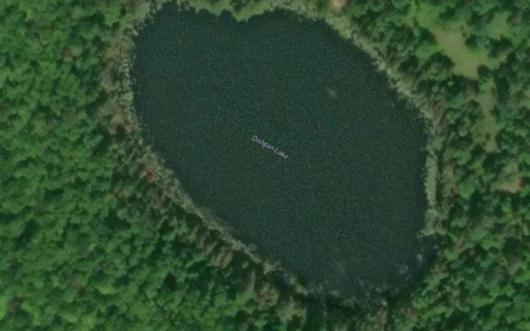 Satellite map of the Dishpan Lake