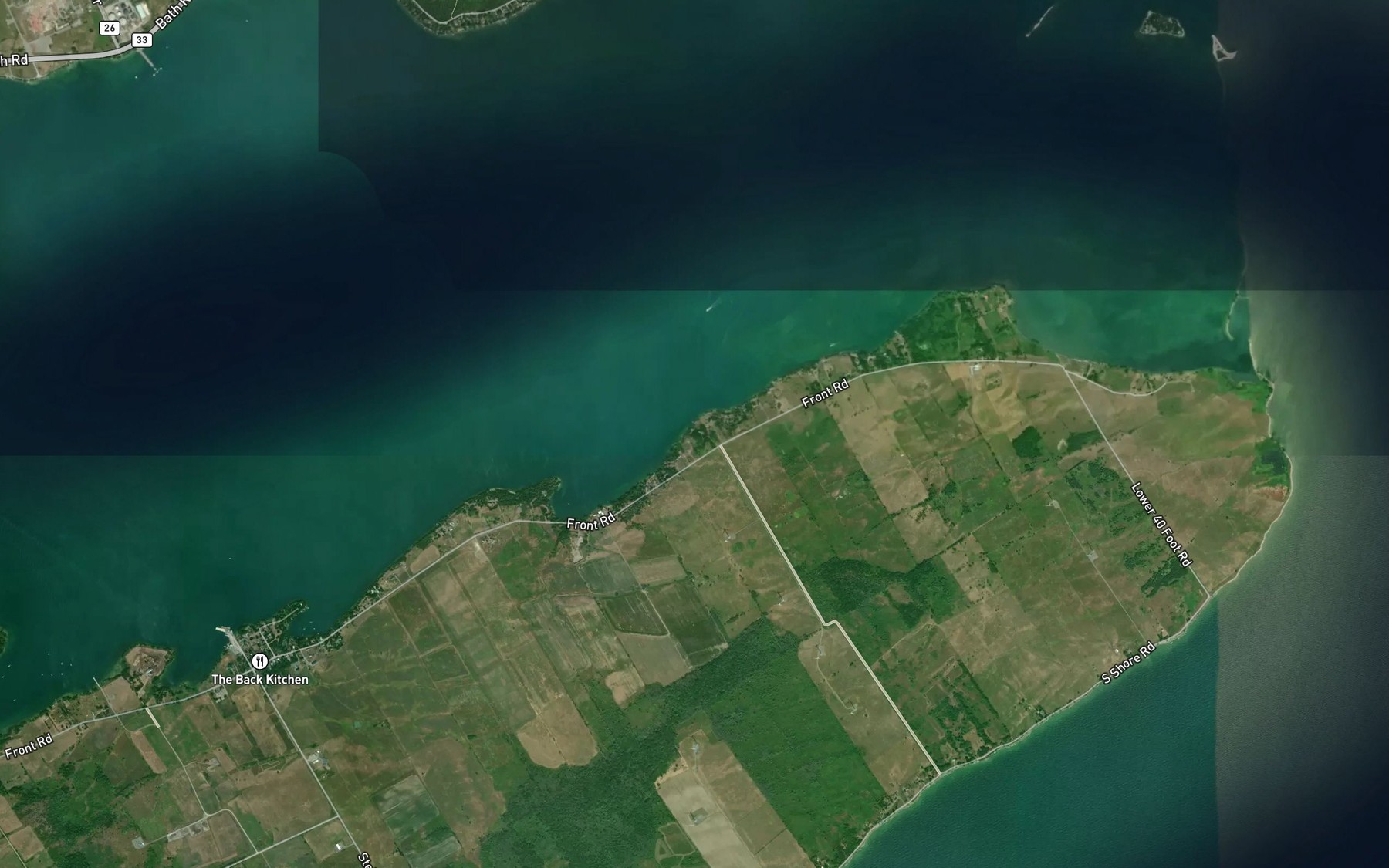Satellite map of the North Channel