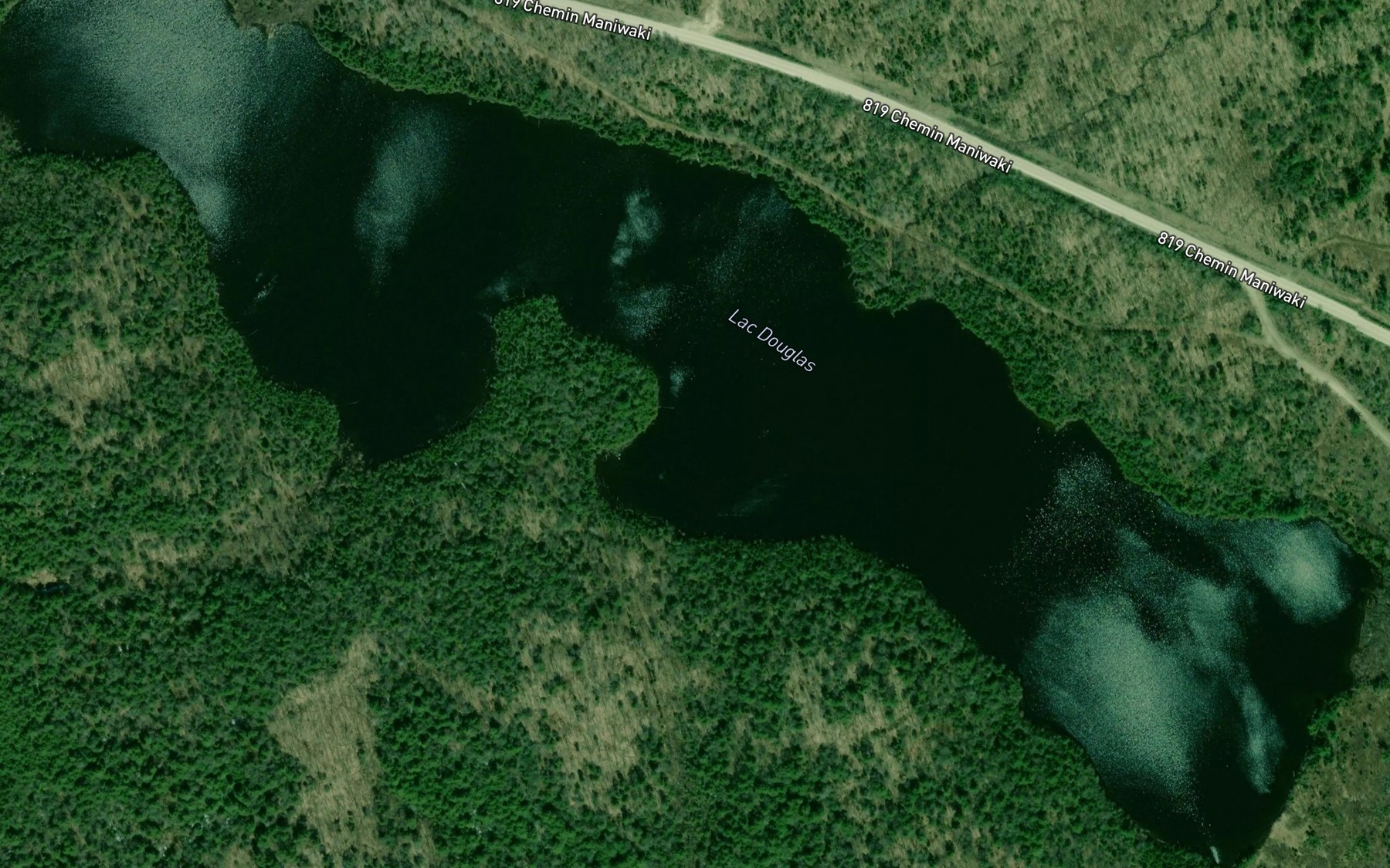Satellite map of the Lac Douglas