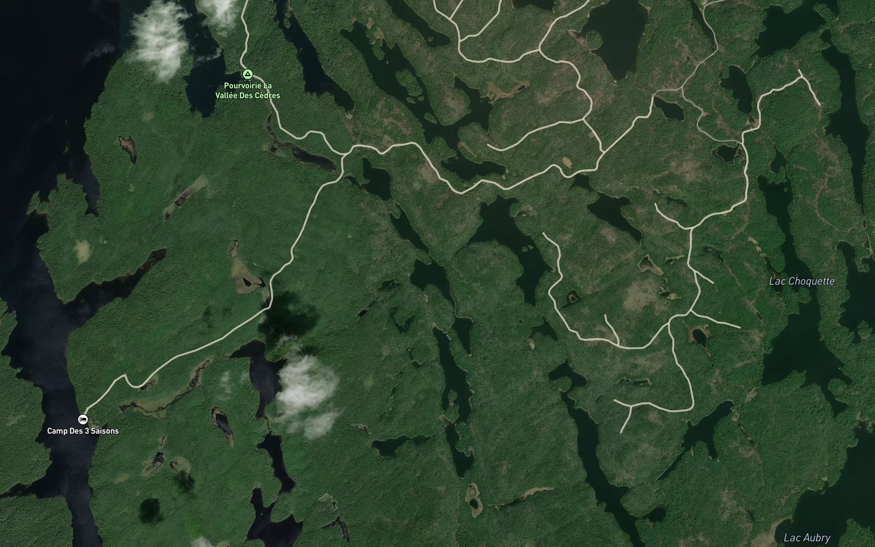 Satellite map of the Premier lac a Ti-Phonse
