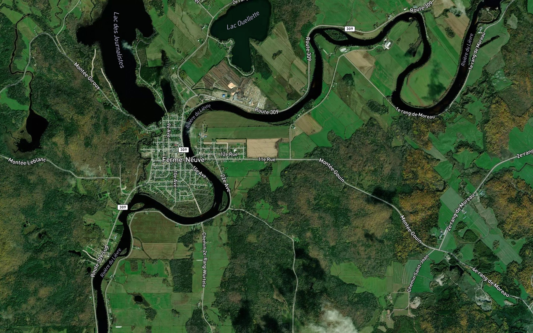 Satellite map of the Ruisseau Millaire