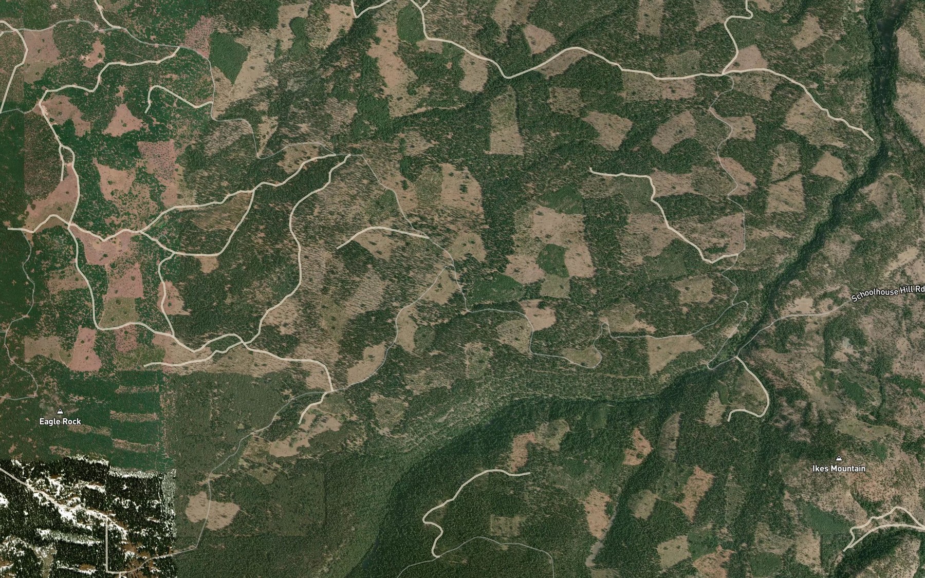 Satellite map of the Jewell Spring