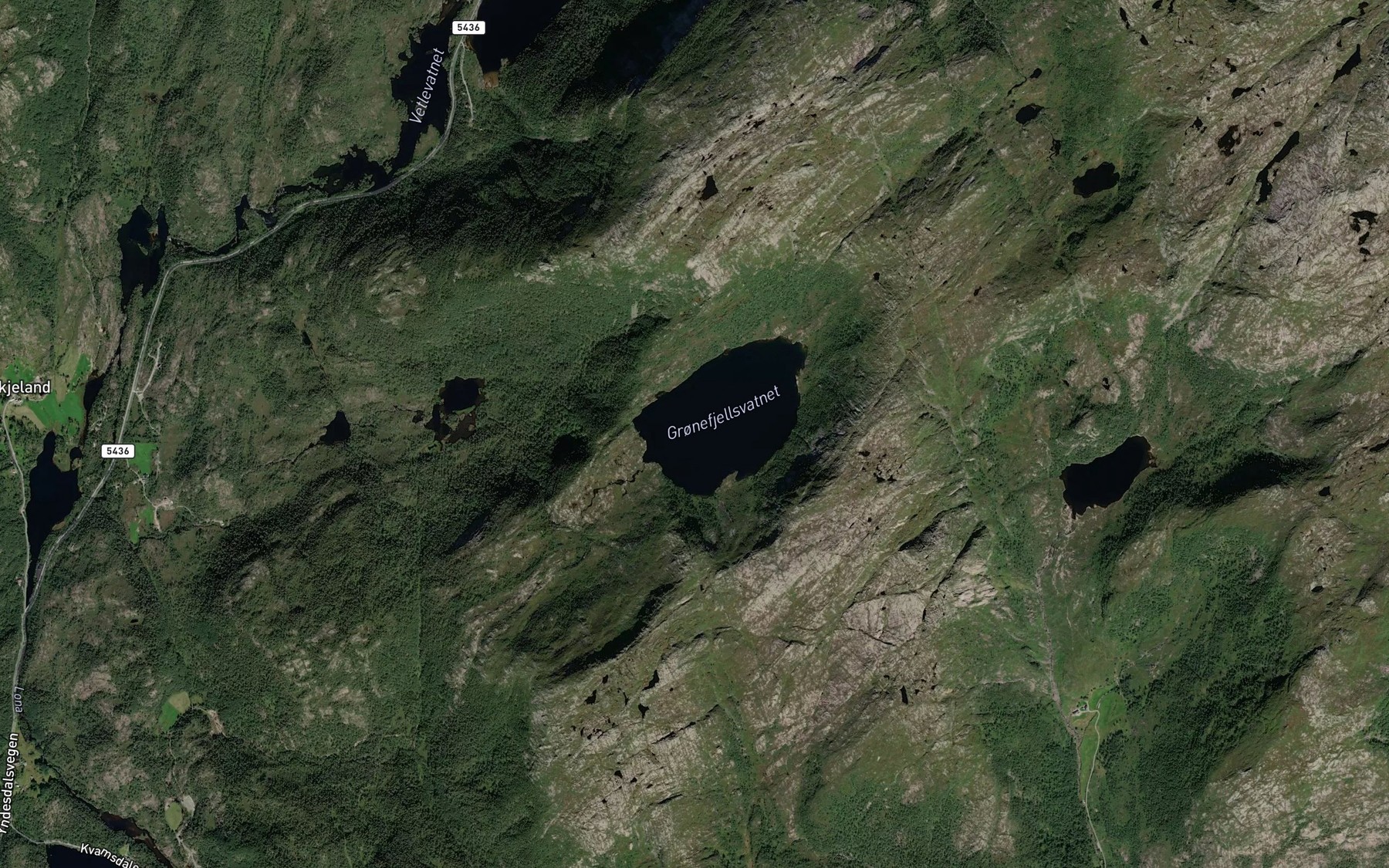 Satellite map of the Gronefjellsvatnet