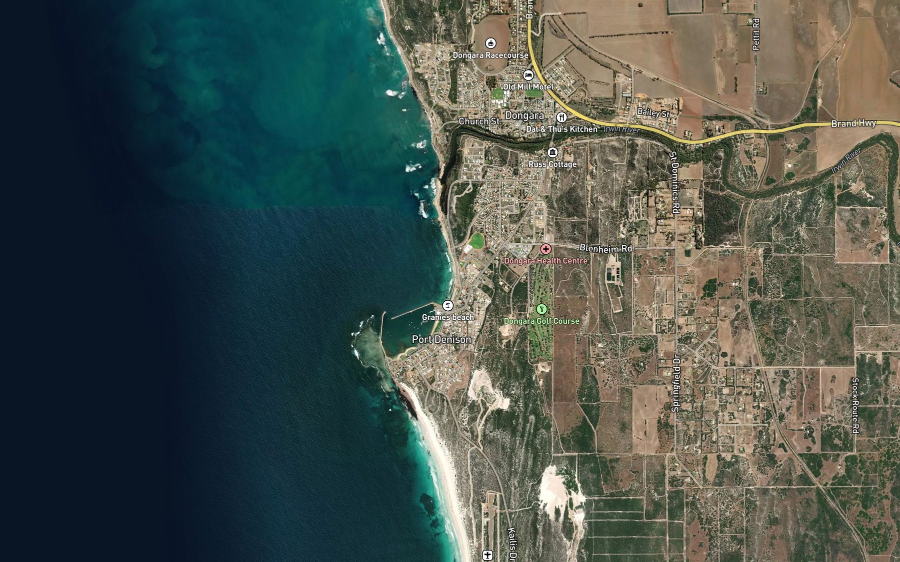 Satellite map of the Arurine Bay