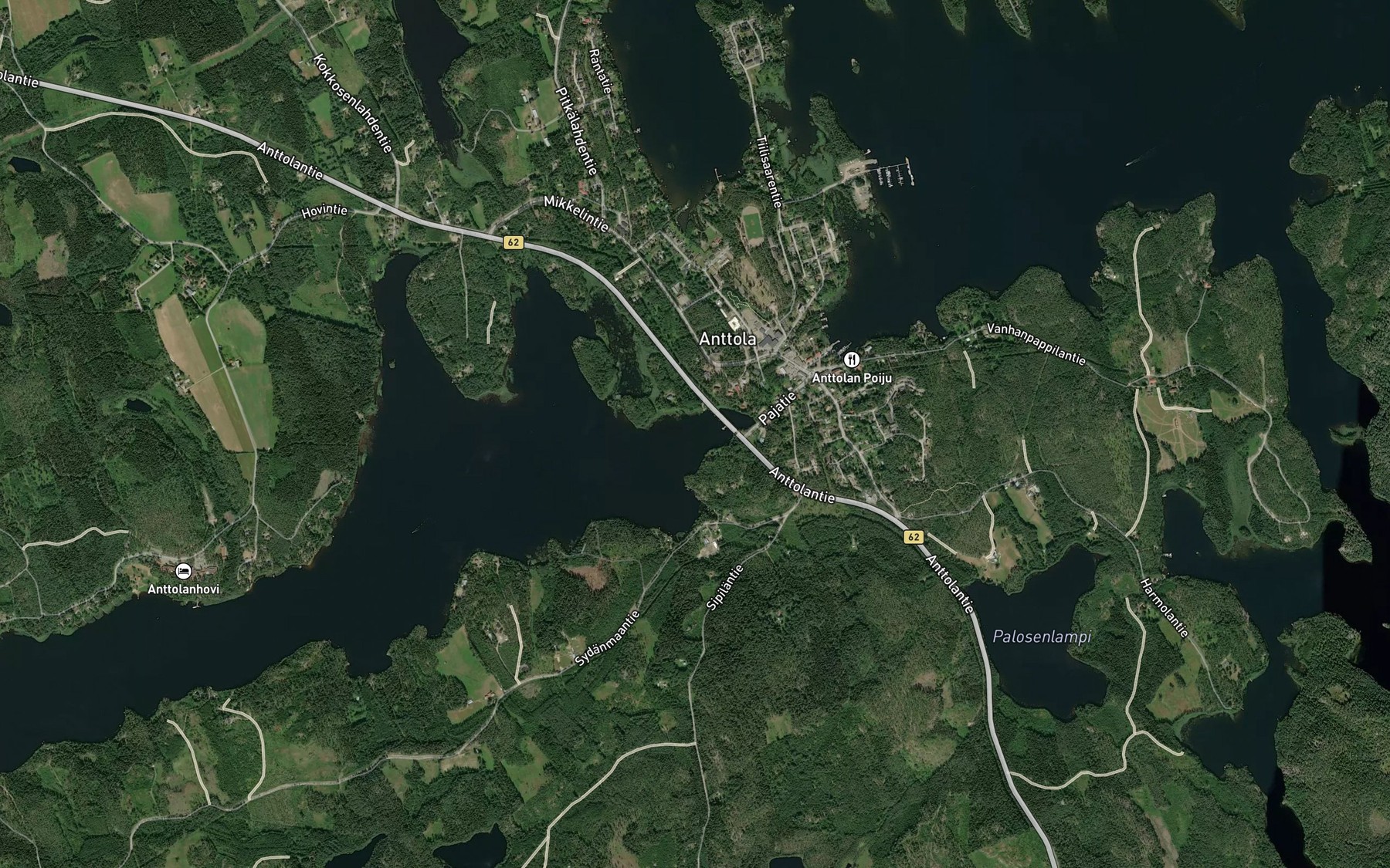 Satellite map of the Pitkapohjanlahti