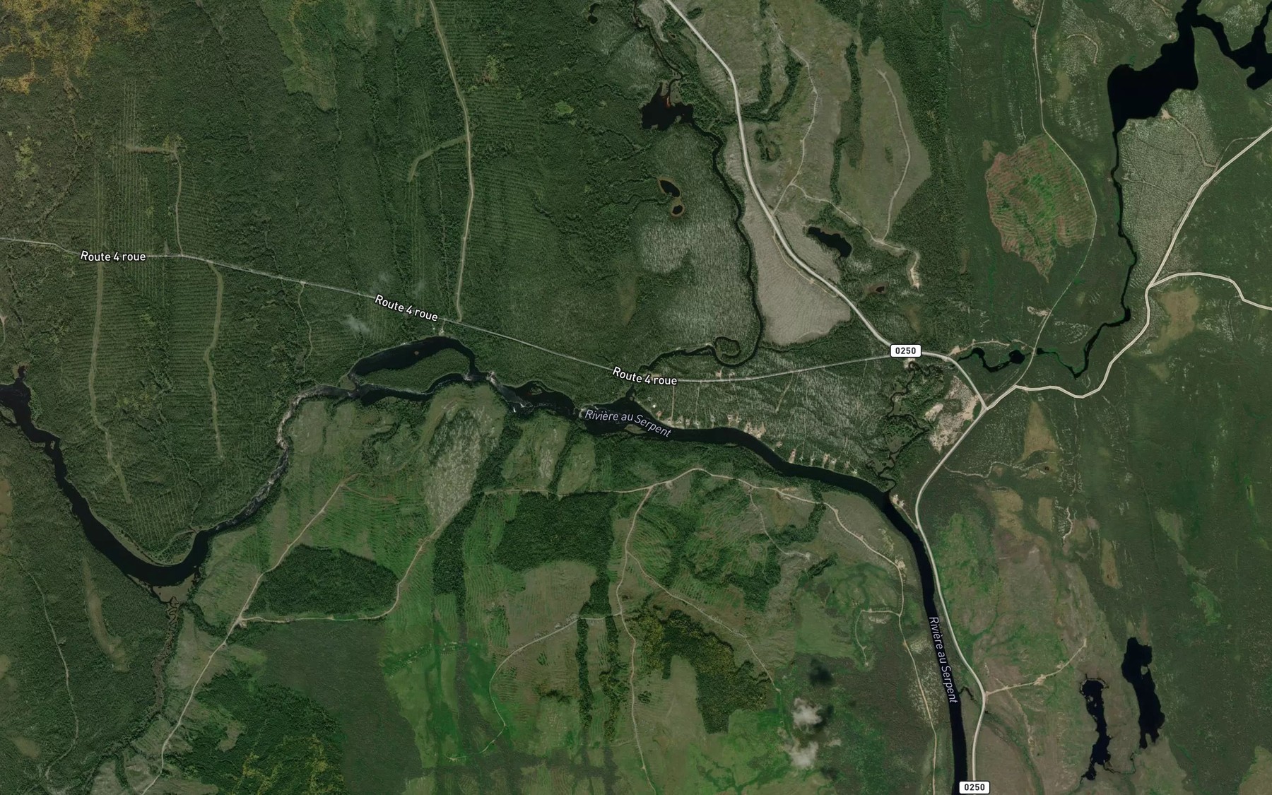Satellite map of the Riviere des Prairies