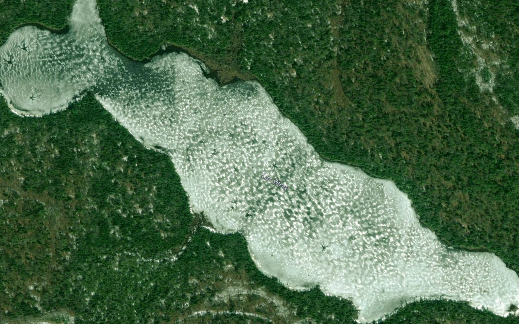 Satellite map of the Lac Vitray