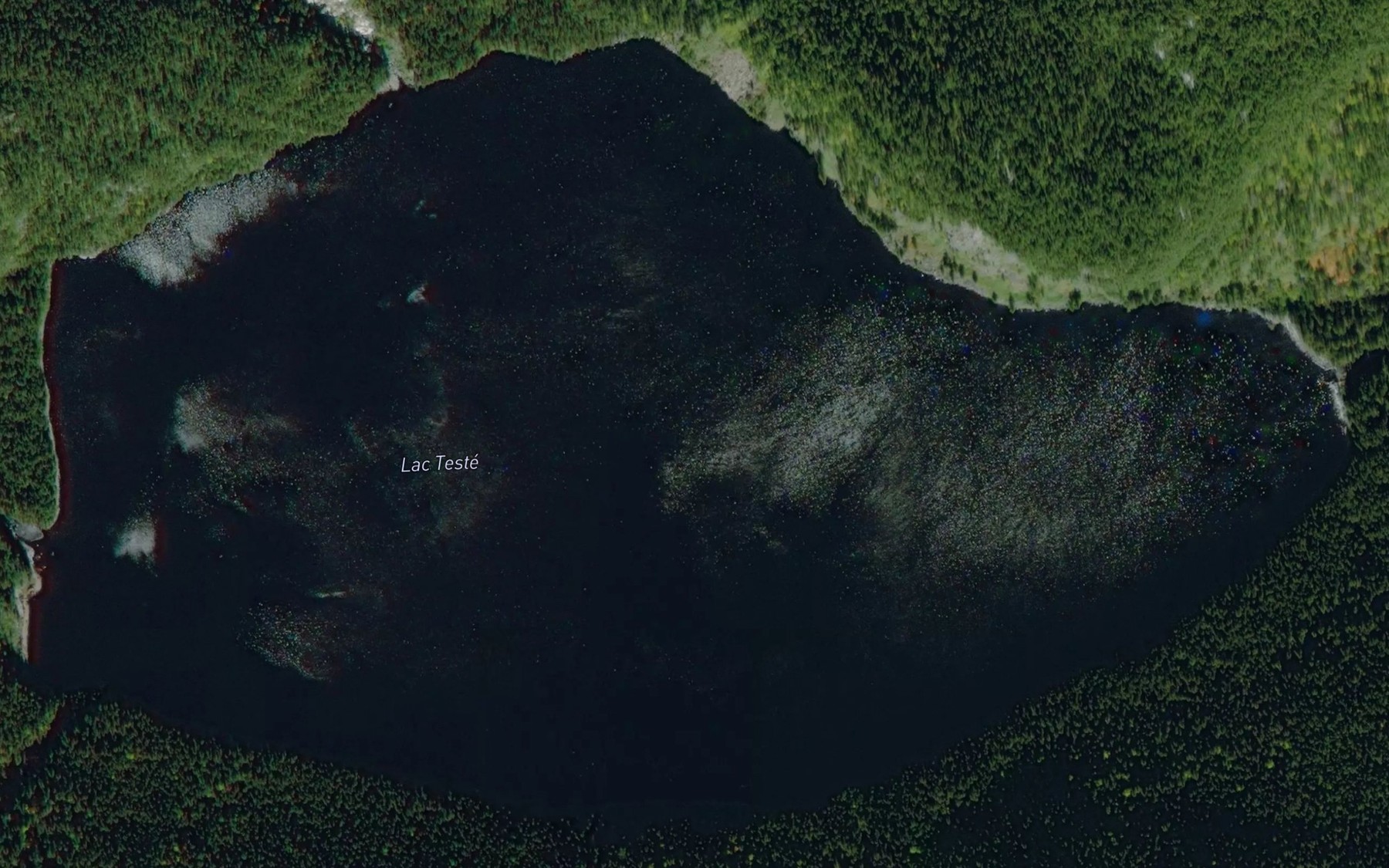 Satellite map of the Lac Teste