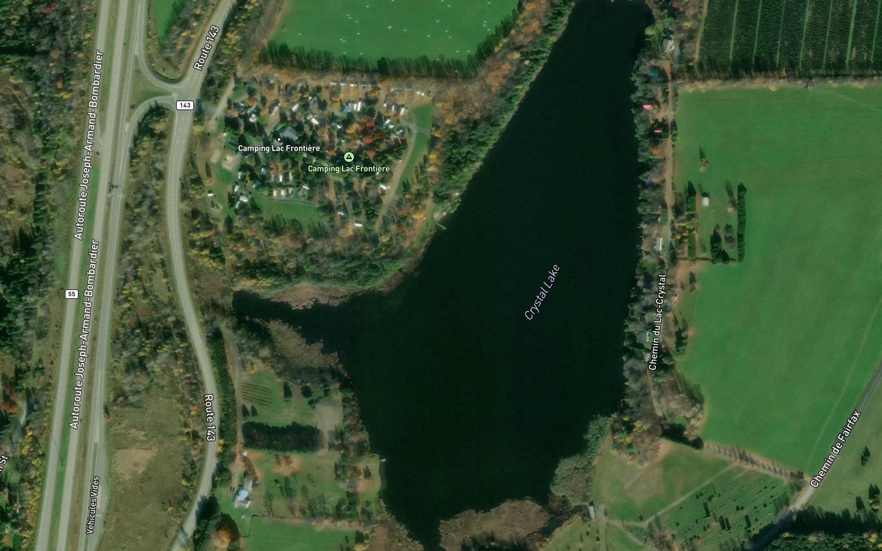 Satellite map of the Lac Crystal