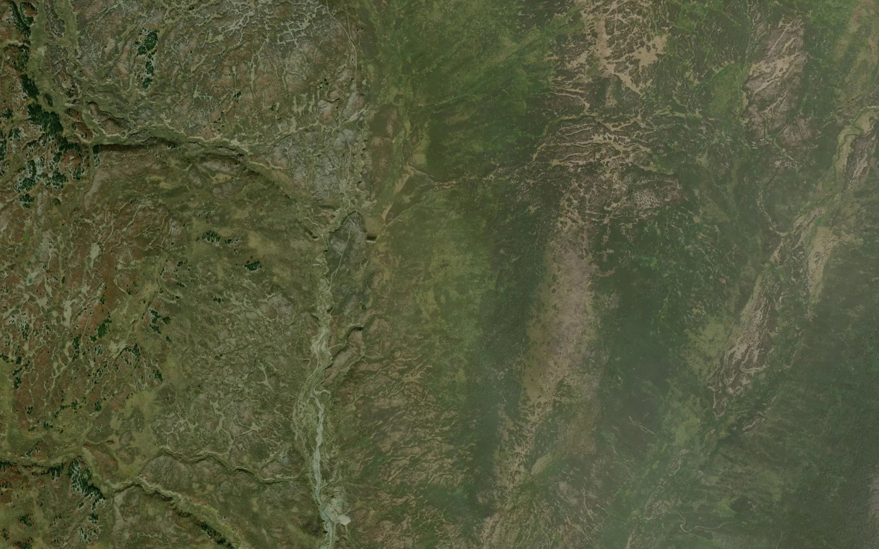 Satellite map of the Providence Creek