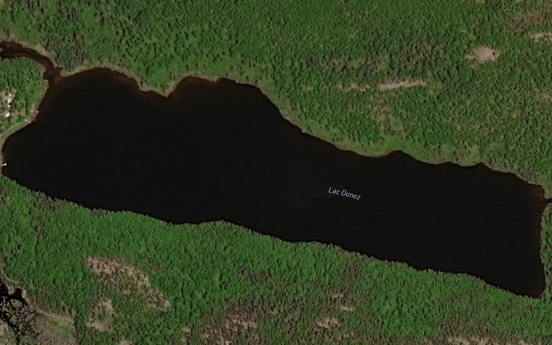 Satellite map of the Lac Donez
