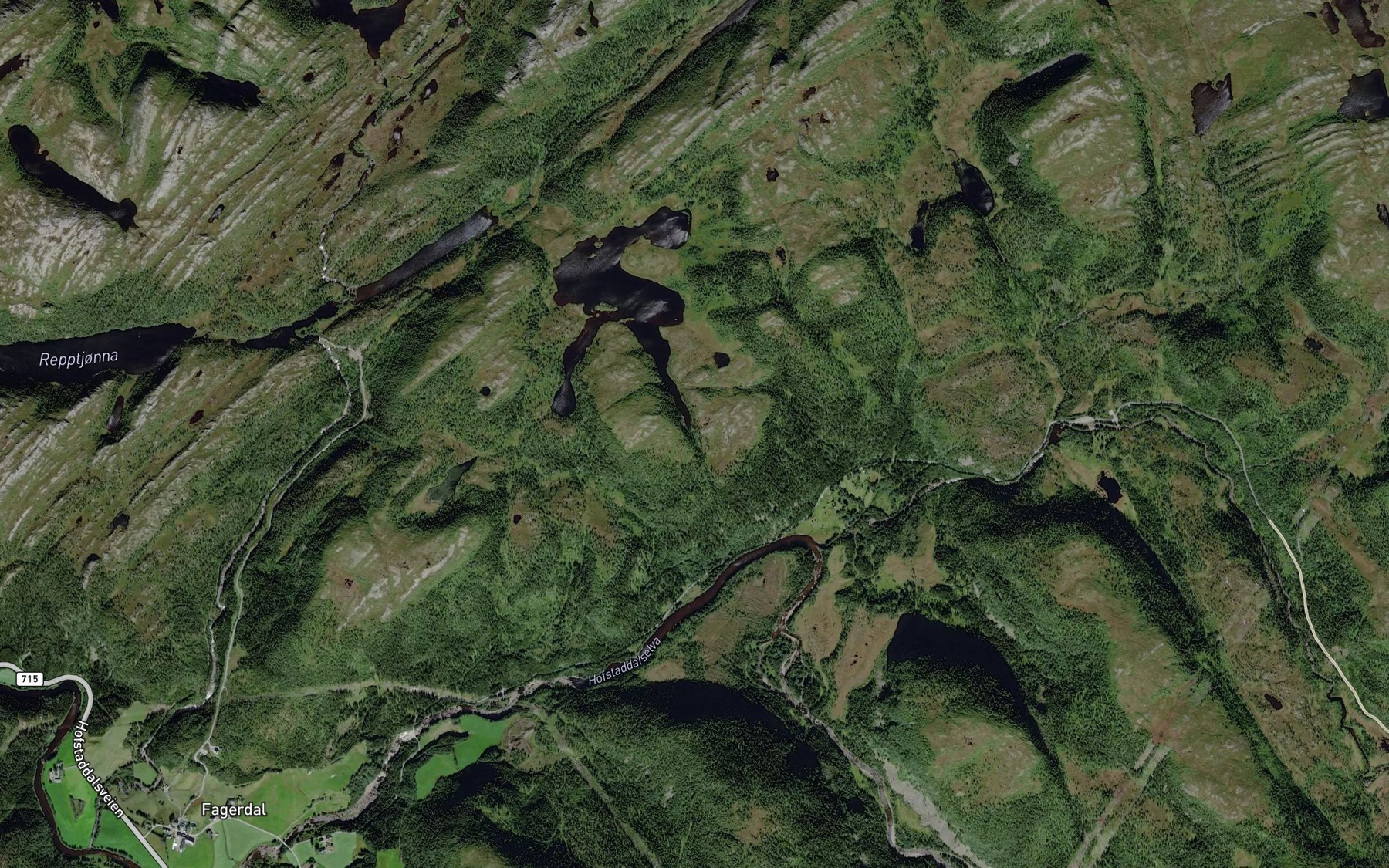 Satellite map of the Kvernhusengbekken