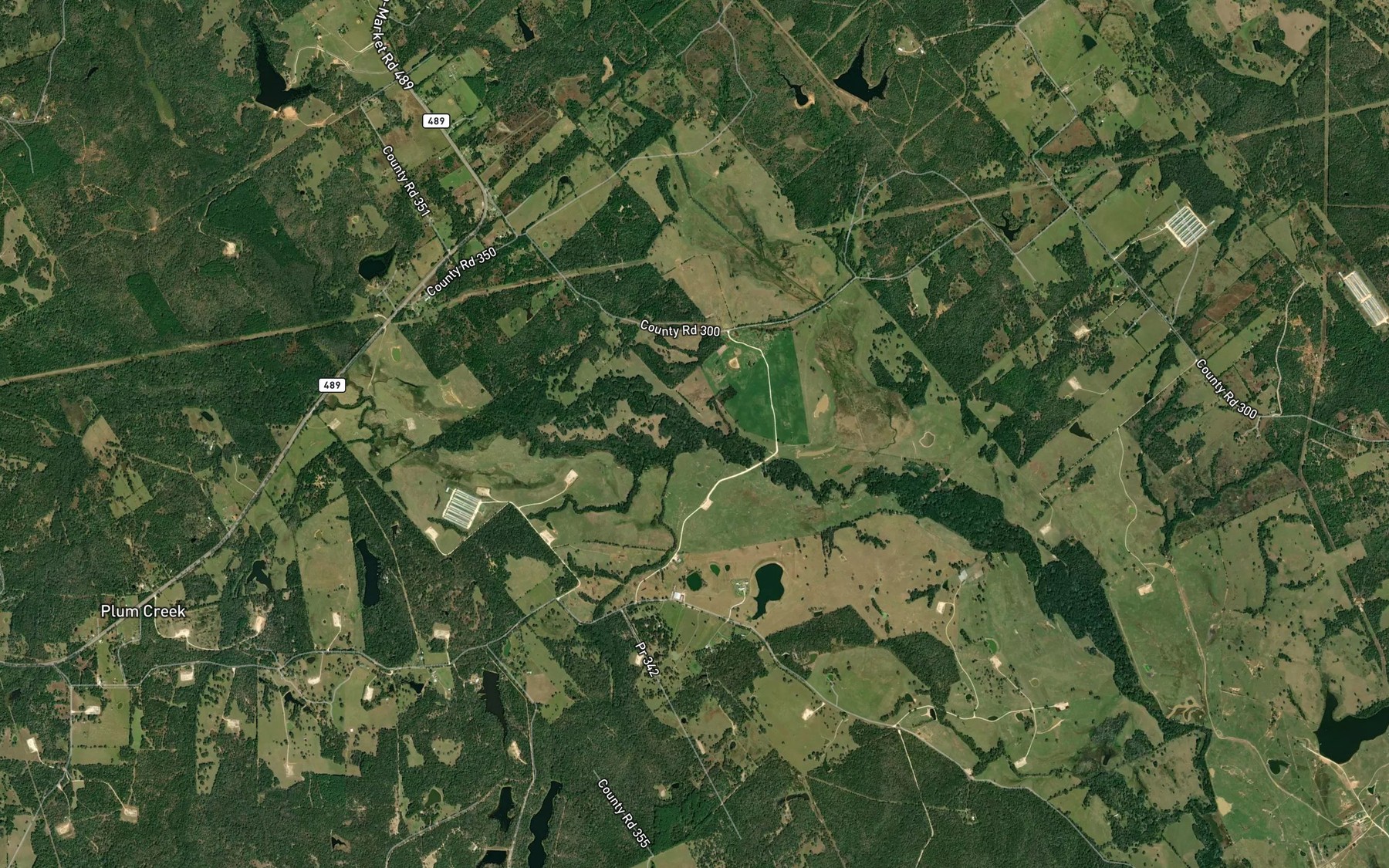 Satellite map of the Brook Spring Branch