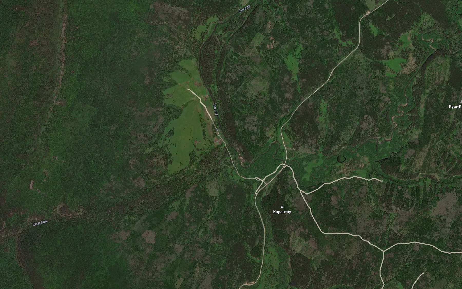 Satellite map of the Sazgaly