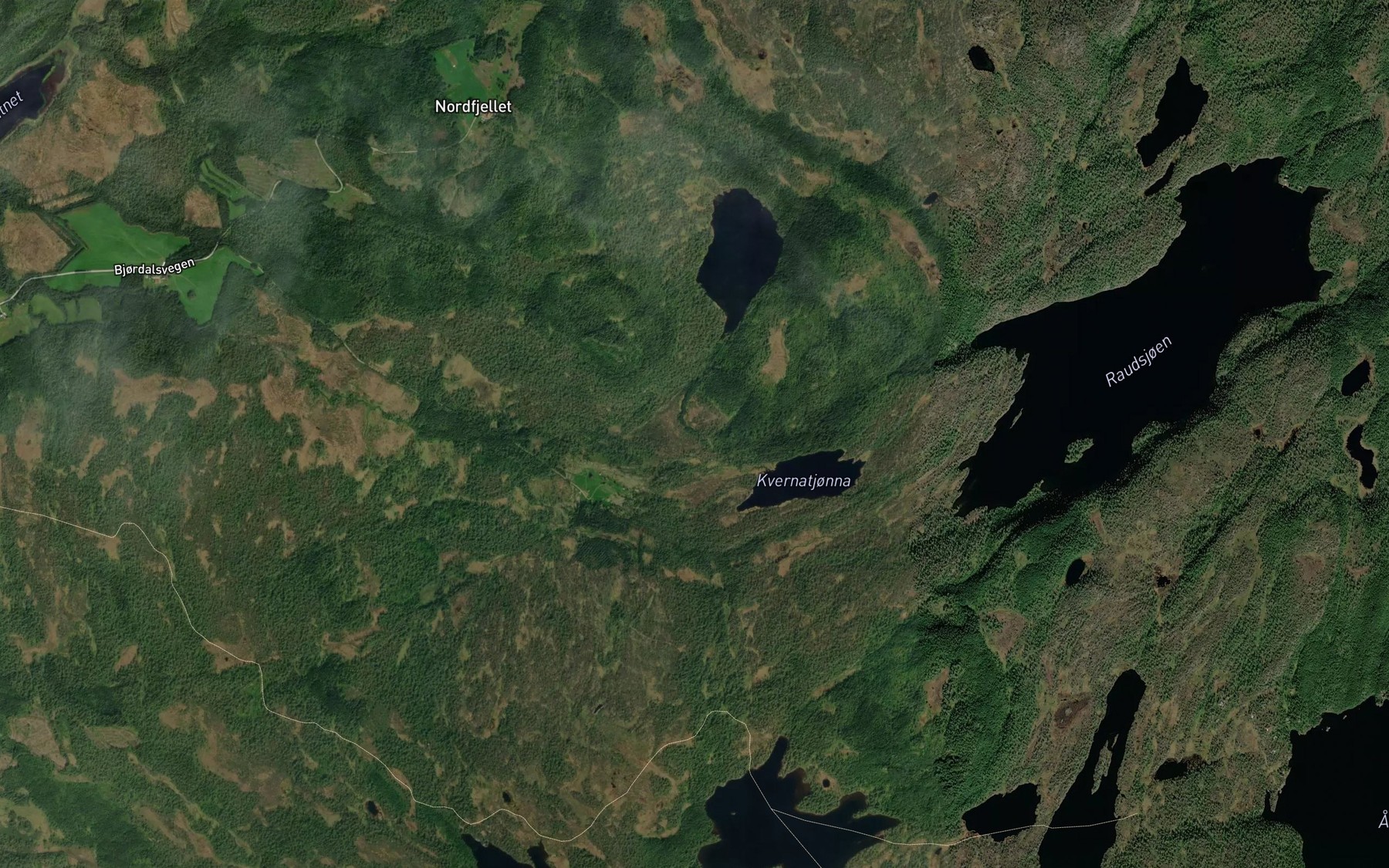 Satellite map of the Tosttjonnbekken