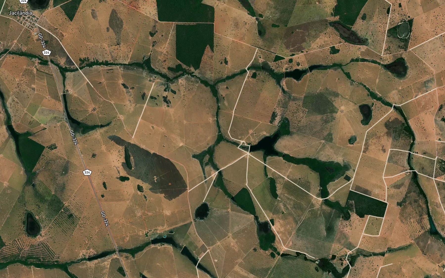 Satellite map of the Corrego do Brejao