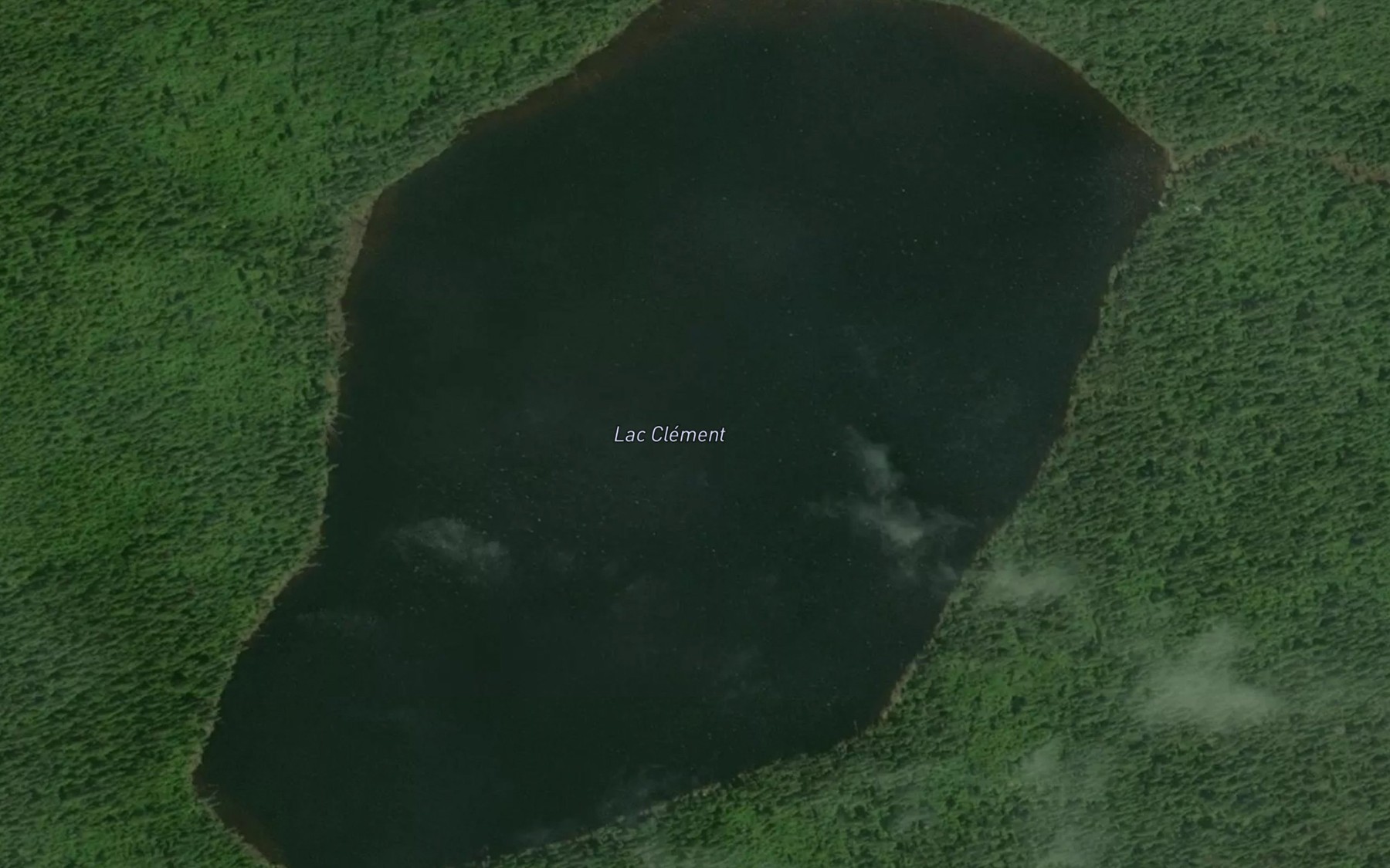Satellite map of the Lac Clement