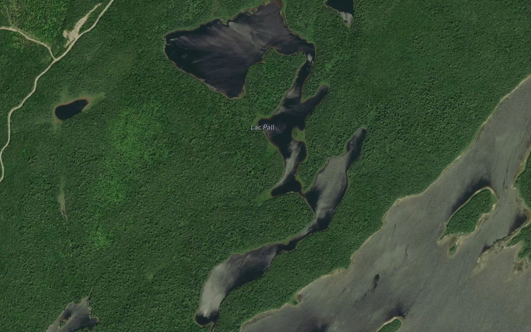 Satellite map of the Lac Pall