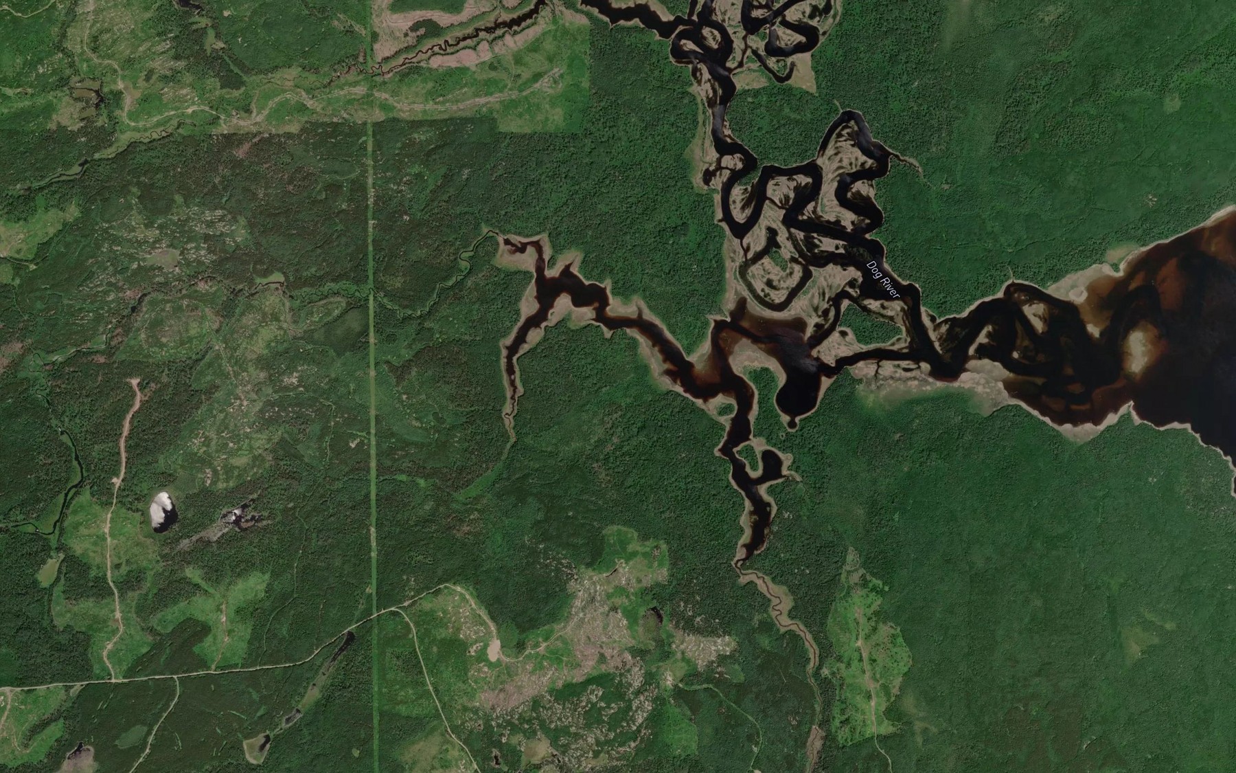 Satellite map of the Fisher Creek