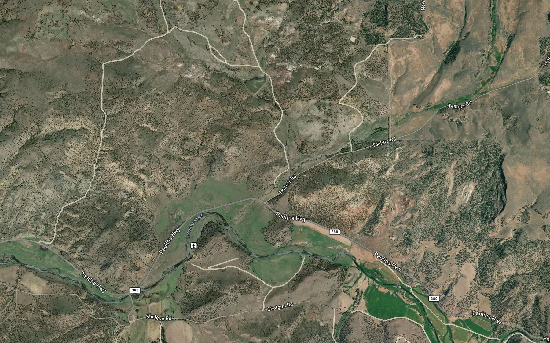 Satellite map of the Spring Creek